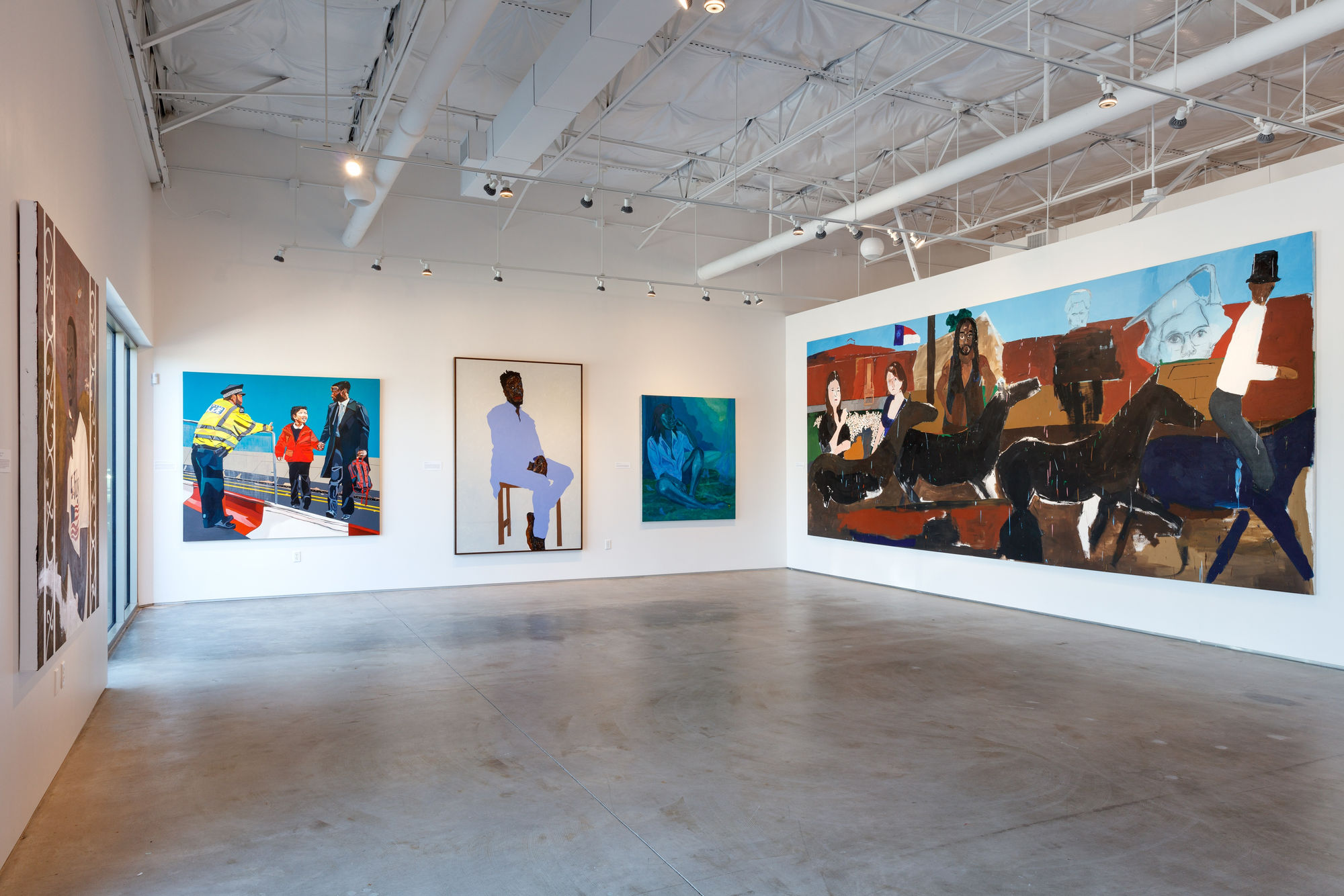 Installation view, Black Bodies, White Spaces: Invisibility & Hypervisibility, 2021. Todora Photography