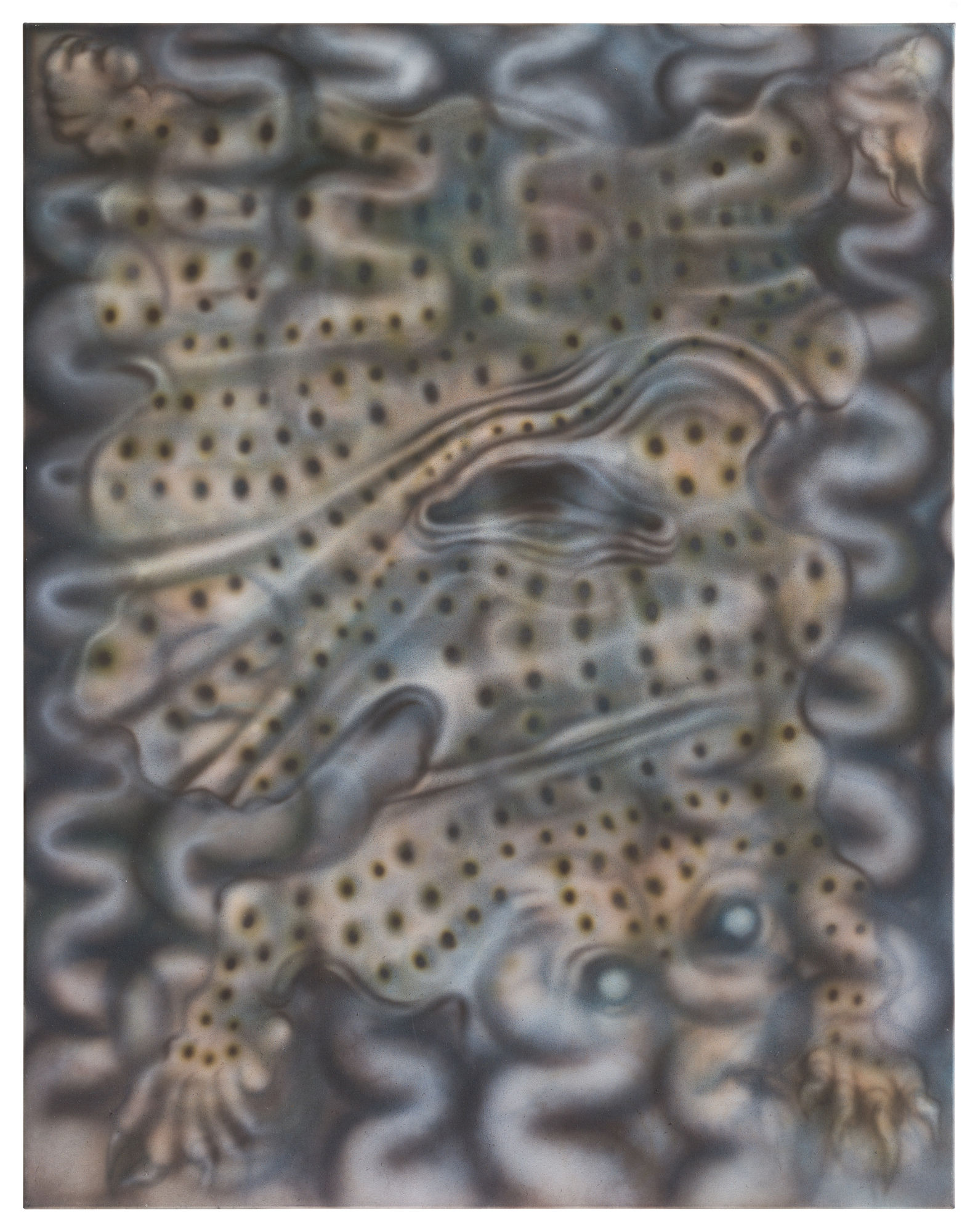 Veronika Hapchenko skin (skóra), 2022 Acrylic and ink on canvas 140 x 110 cm | 55 1/8 x 43 1/4 in (HAPC0025)