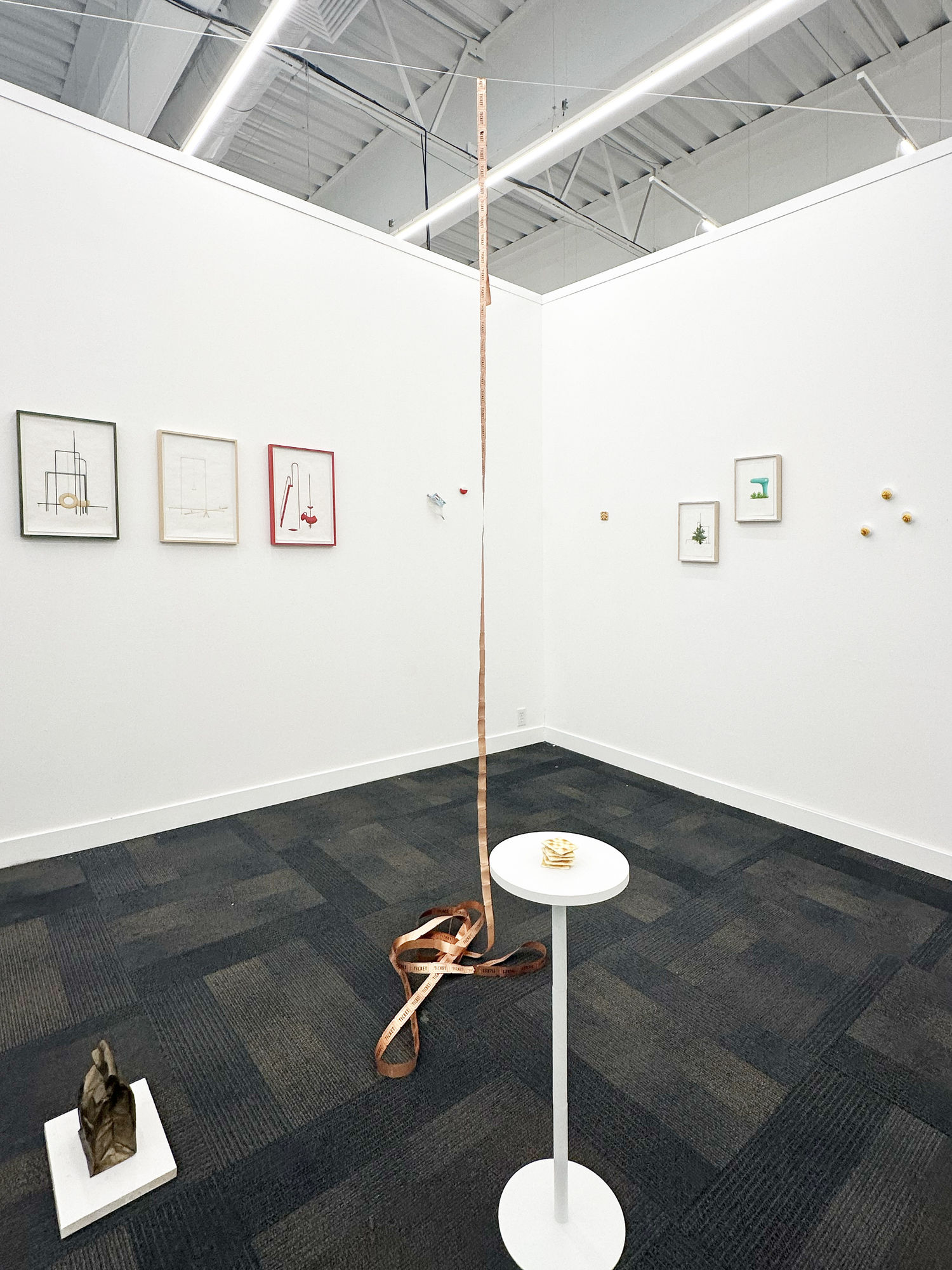 installation view of Material Art Fair booth B23 with Jeff Grant and Tamara johnson