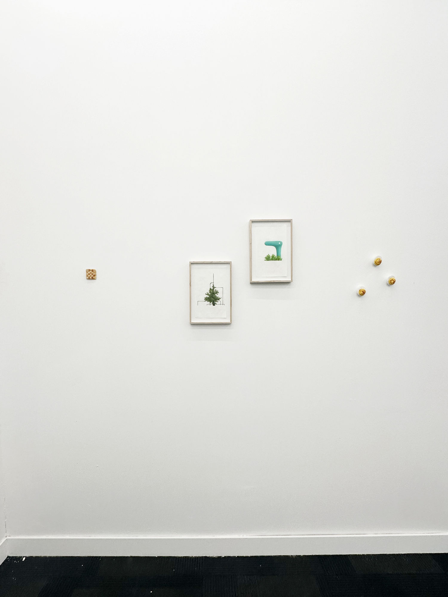 installation view of Material Art Fair booth B23 with Jeff Grant and Tamara johnson