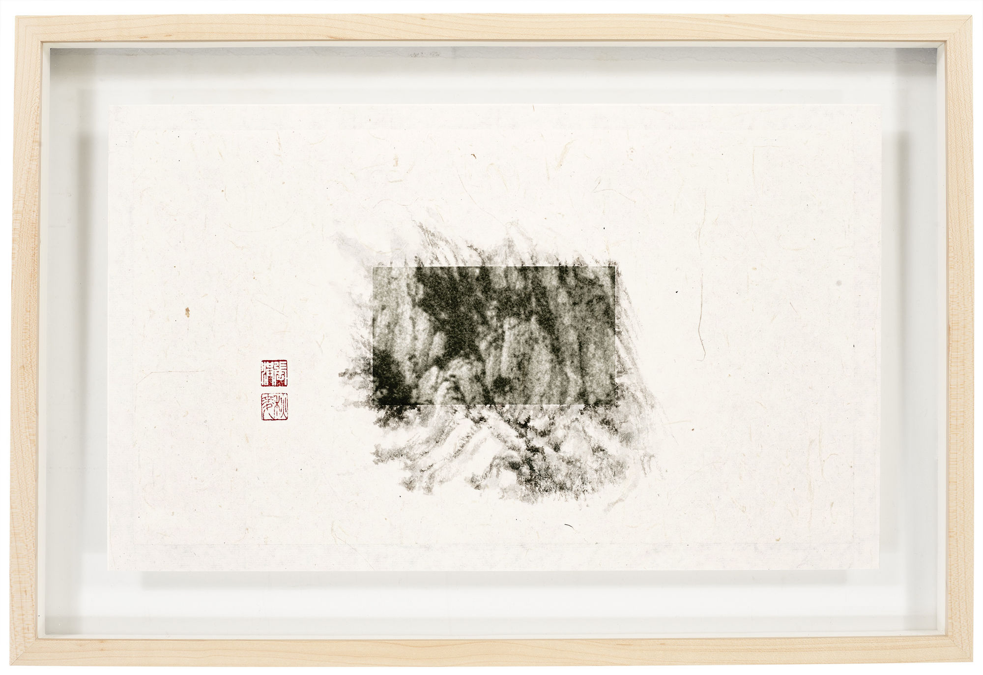 frames black and white ink painting. 