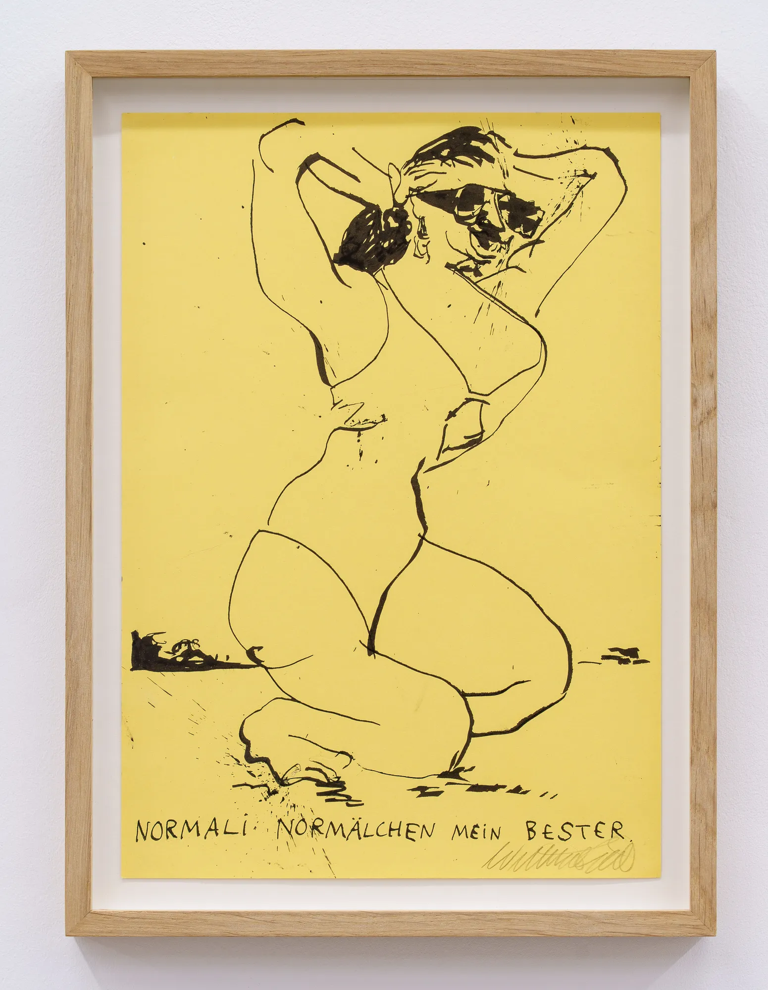 Willehad Eilers Normali normälchen mein Bester, 2025 Ink on paper 21 x 29.7 cm 8 1/2 x 11 1/2 in Unique