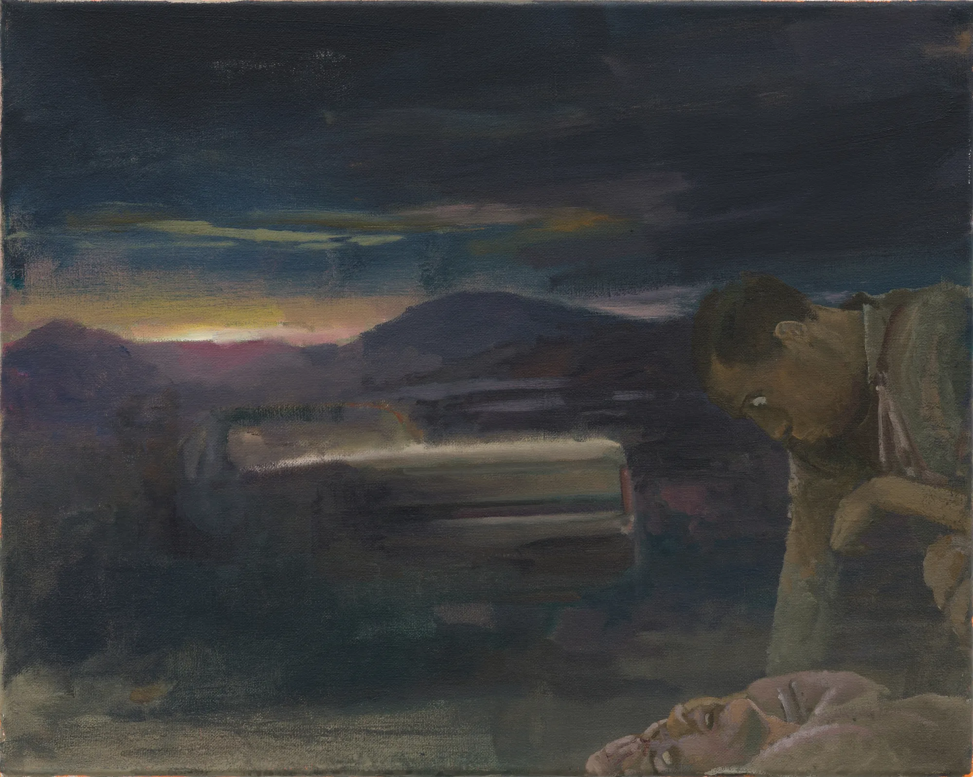 Tim Sandow O.T. , 2025 Acrylic on canvas 40 x 50 cm 16 x 19 1/2 in Unique