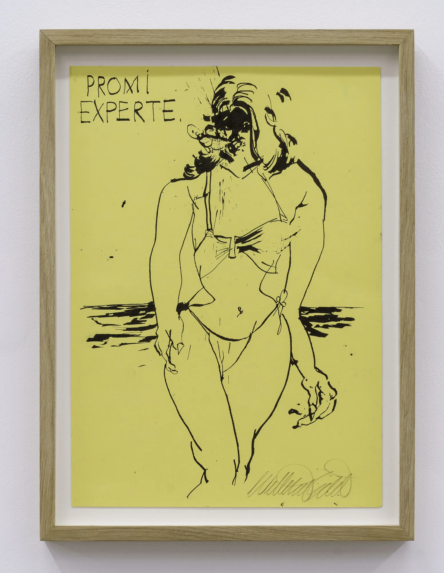 Willehad Eilers Promi Experte, 2025 Ink on paper 21 x 29.7 cm 8 1/2 x 11 1/2 in Unique