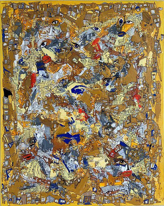 Kinda Adly Mean Baby, 2019 acrylic & ink on canvas 100 x 80cm, signed & dated