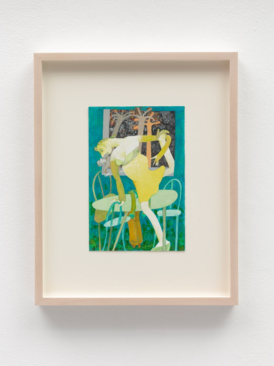 Gladys Nilsson, A Table, 2008, Watercolour and gouache on paper, 22.7 x 15.2 cm, 9 x 6 in, Framed: 39.6 x 31.9 x 3.8 cm, 15 5/8 x 12 1/2 x 1 1/2 in