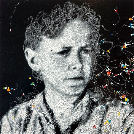 Sebastiaan Bremer, Egmont 1 - Iets Hards Tussen de Tanden, 2011, Unique hand-painted chromogenic print with mixed media, Unframed: 32 x 32 cm, 12 5/8 x 12 5/8 in