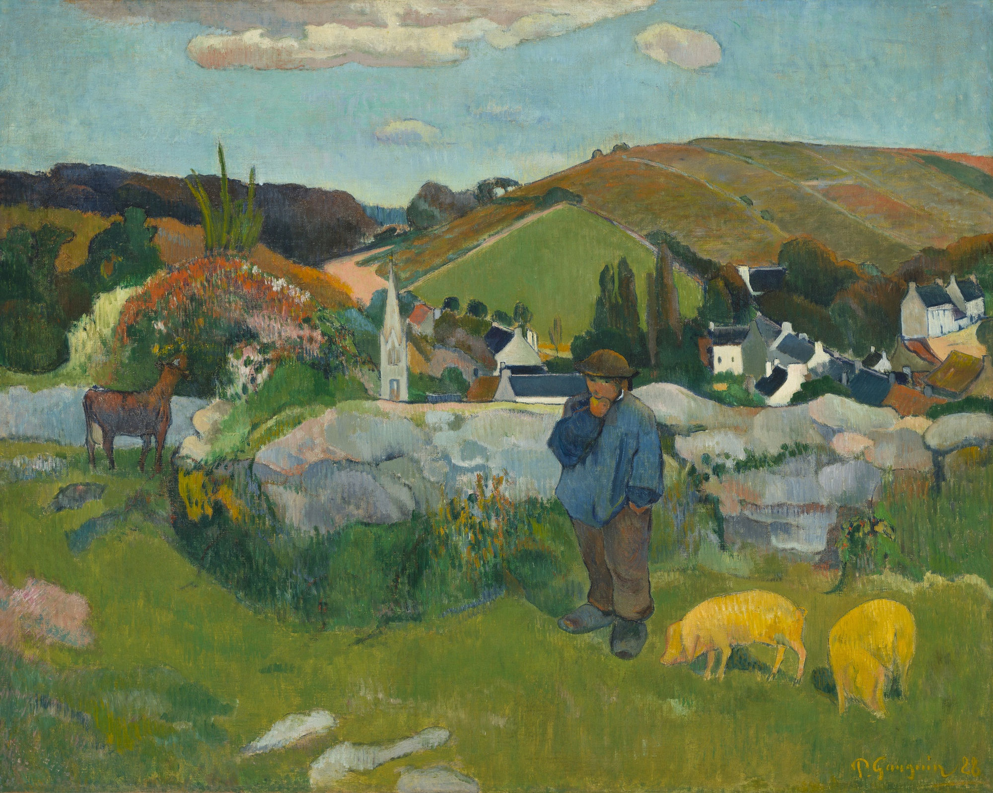 Paul Gauguin, Le Gardien de Porcs, 1888, Oil on canvas Los Angeles County Museum of Art