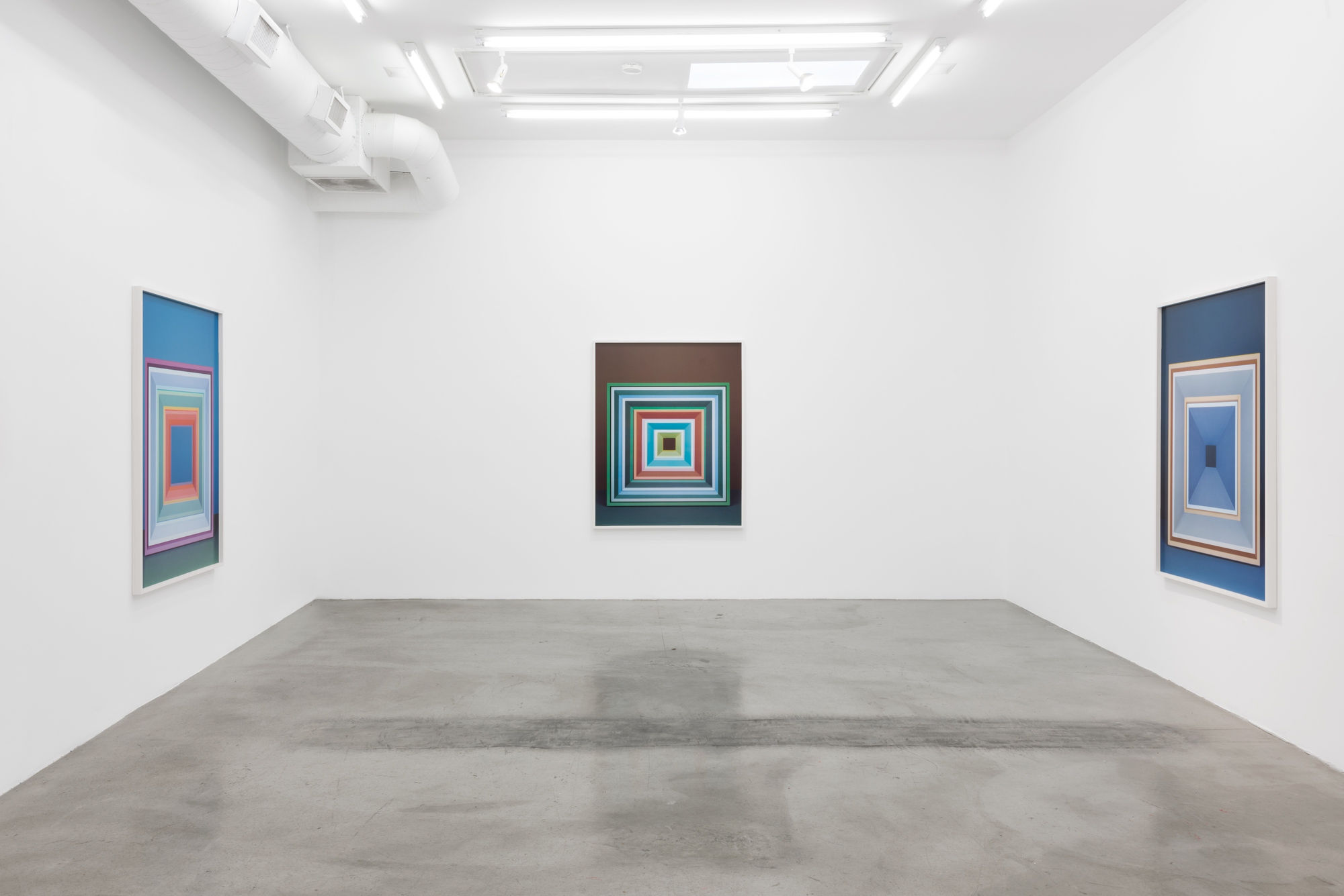 Installation View of Jessica Eaton: Iterations (II) at M+B, January 12 - February 9, 2019