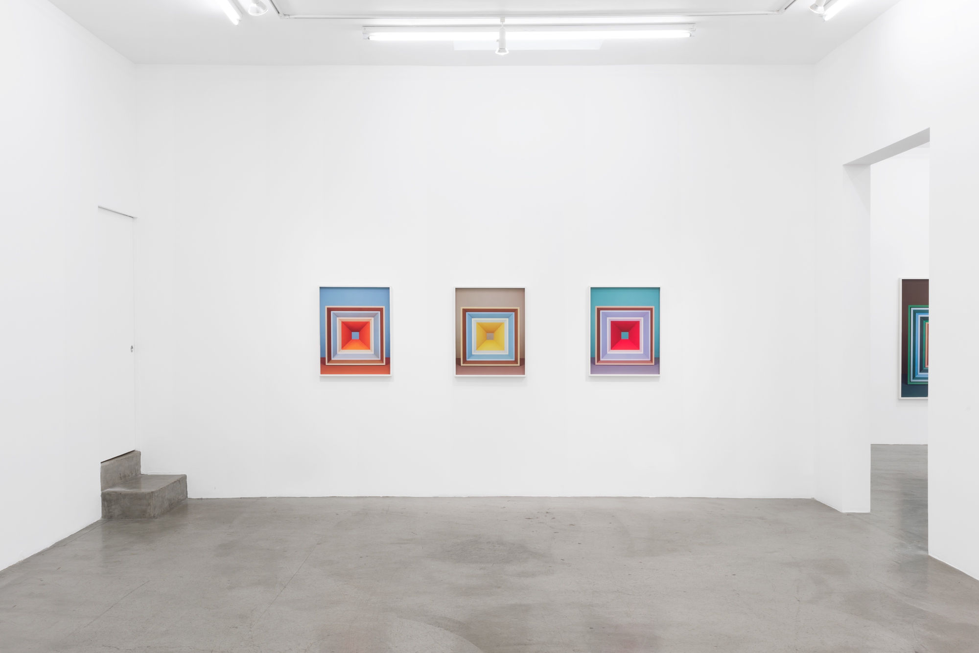 Installation View of Jessica Eaton: Iterations (II) at M+B, January 12 - February 9, 2019