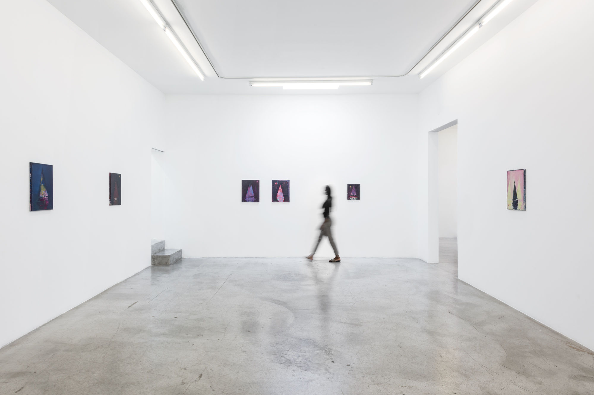 Installation view of 'Sailboat Paintings'