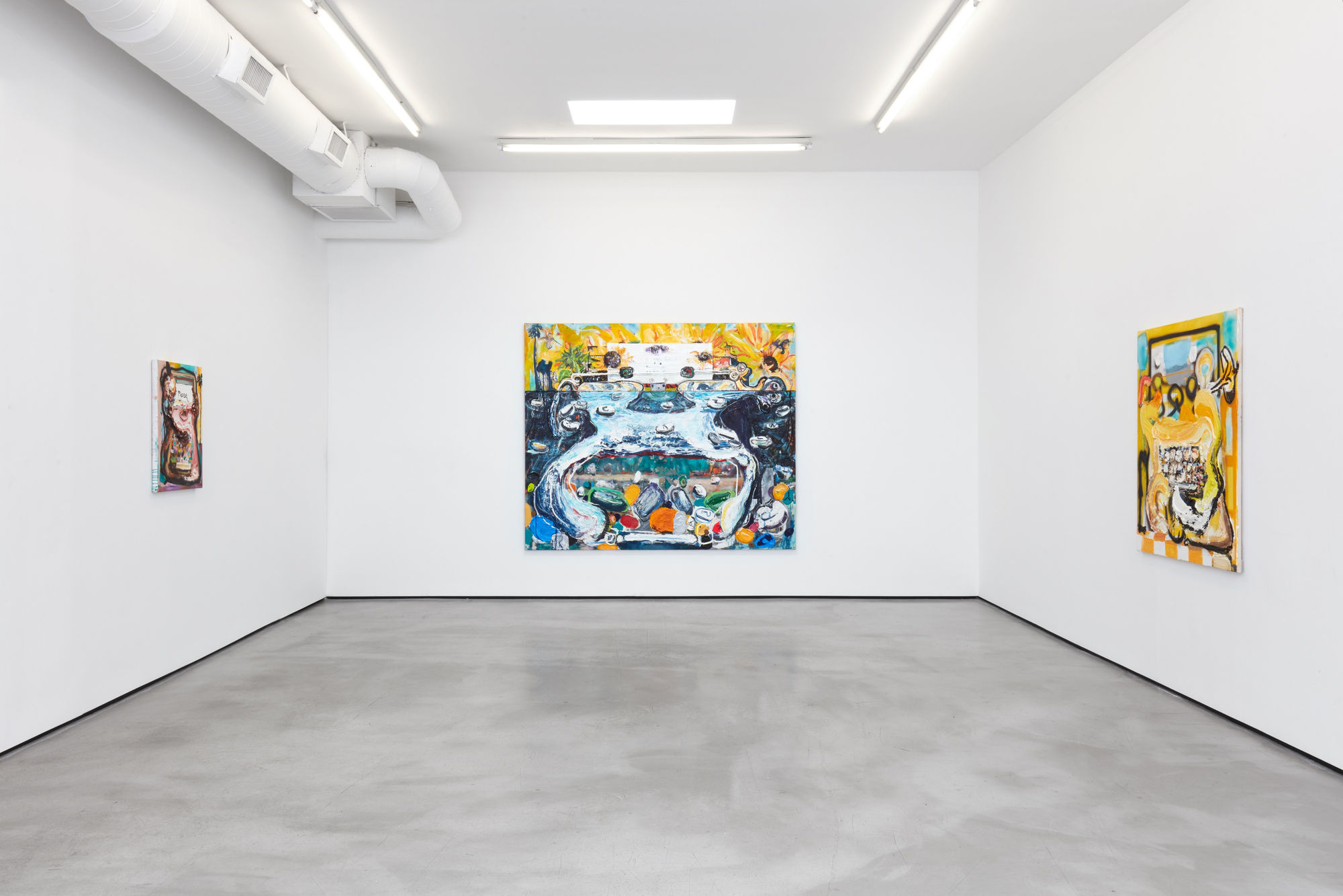Installation view of Sam Messer, Go to it laughing, 2022