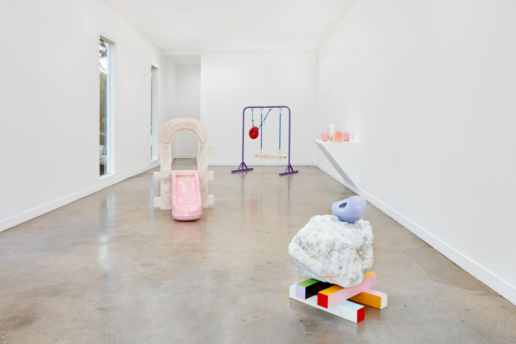 Installation view of Nevine Mahmoud: foreplay II at M+B Doheny, December, 2021 - January 22, 2022