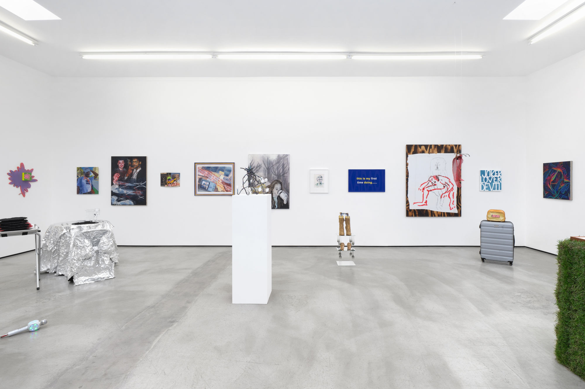Installation view of Monsieur Zohore: MZ.25 (My Condolences) at M+B, 2023