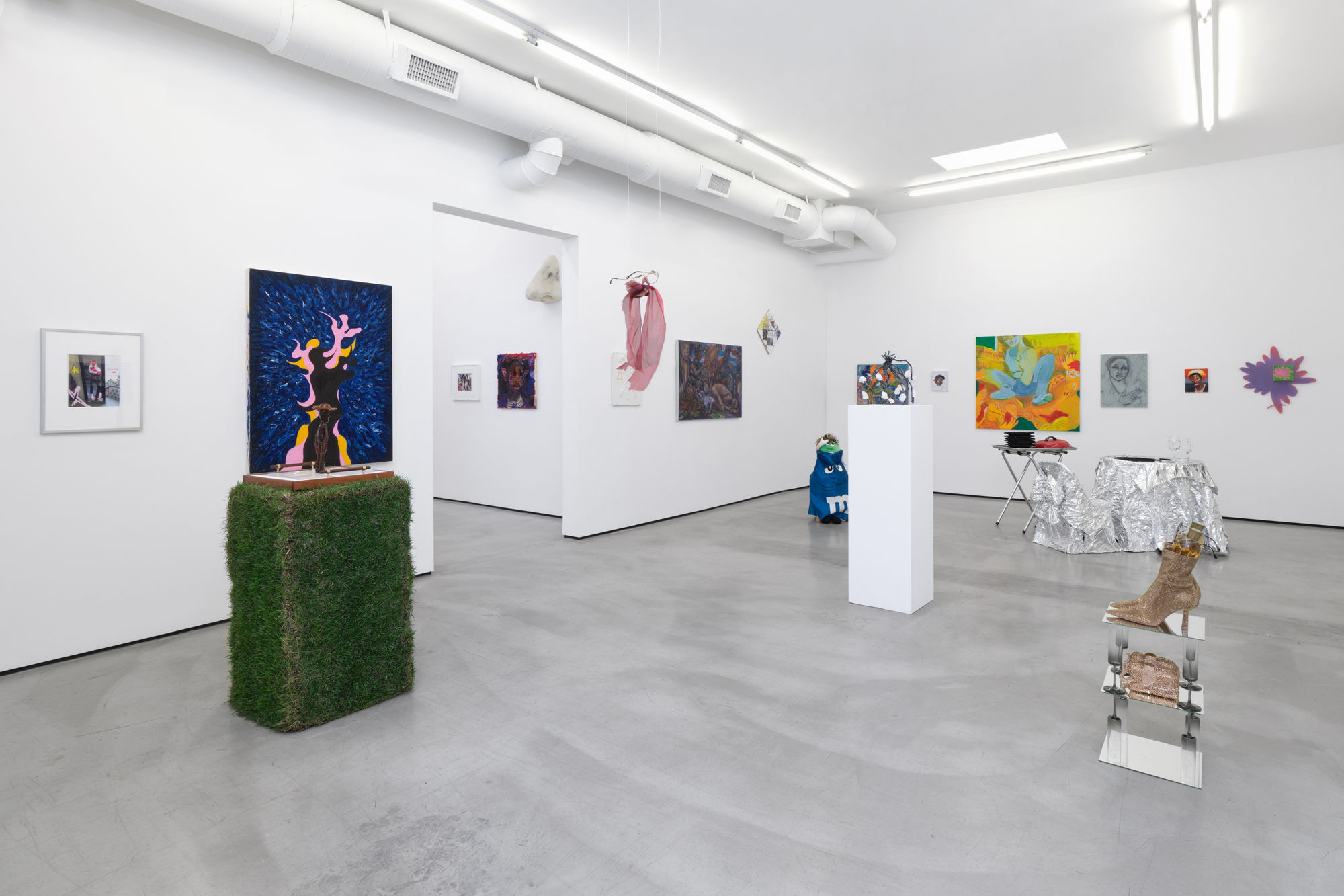 Installation view of Monsieur Zohore: MZ.25 (My Condolences) at M+B, 2023