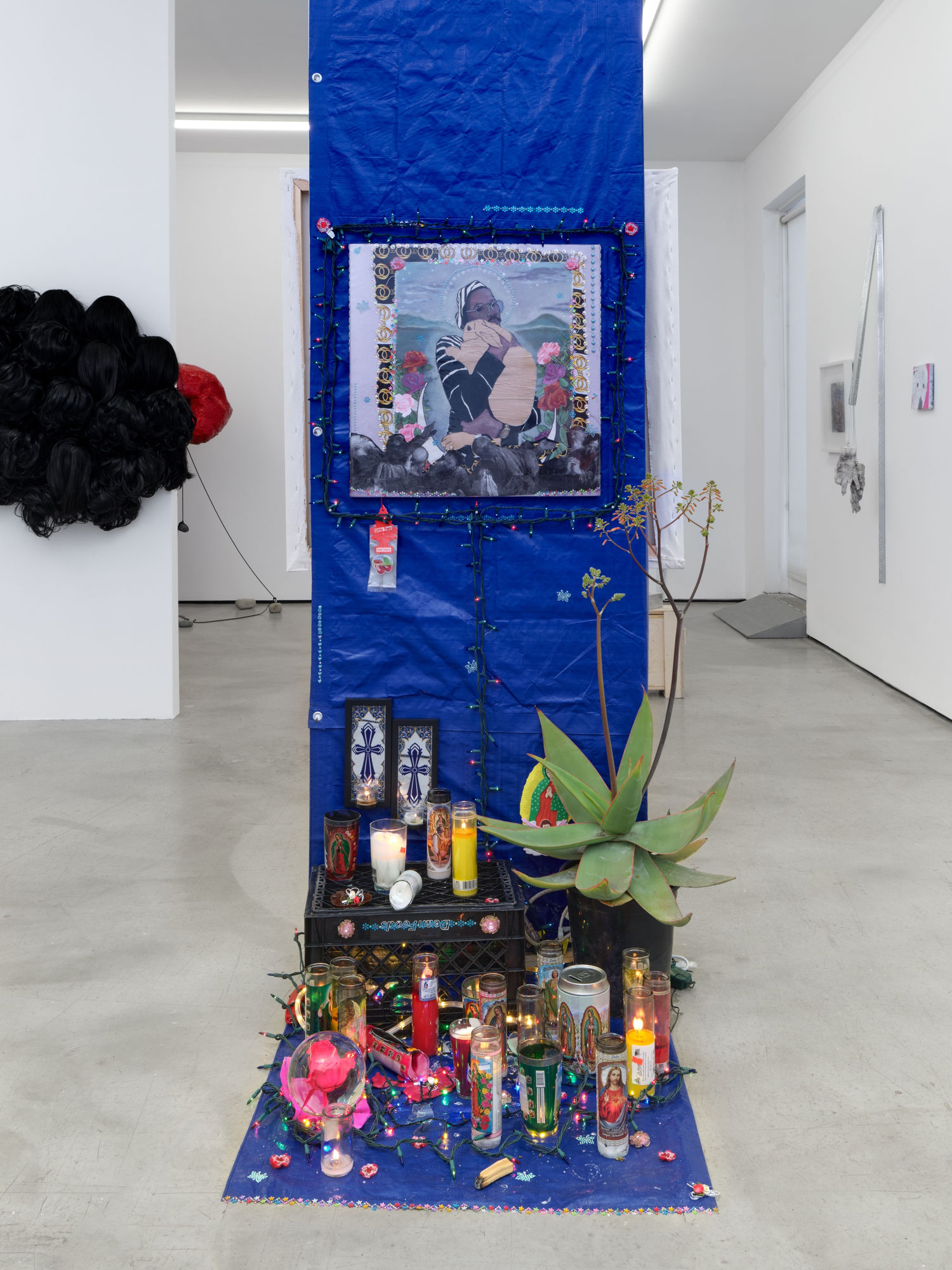 Installation view of Monsieur Zohore: MZ.25 (My Condolences) at M+B, 2023