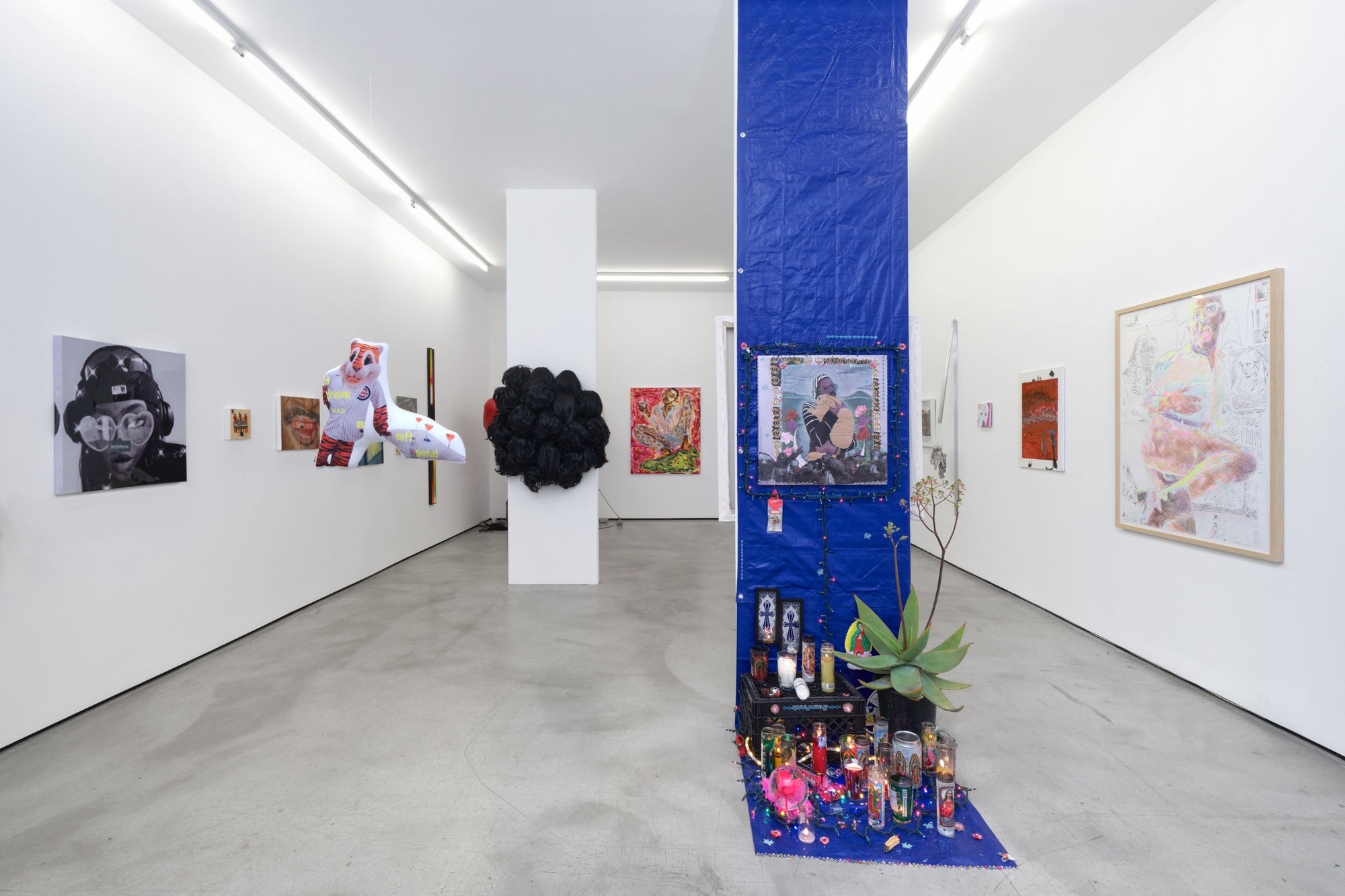 Installation view of Monsieur Zohore: MZ.25 (My Condolences) at M+B, 2023