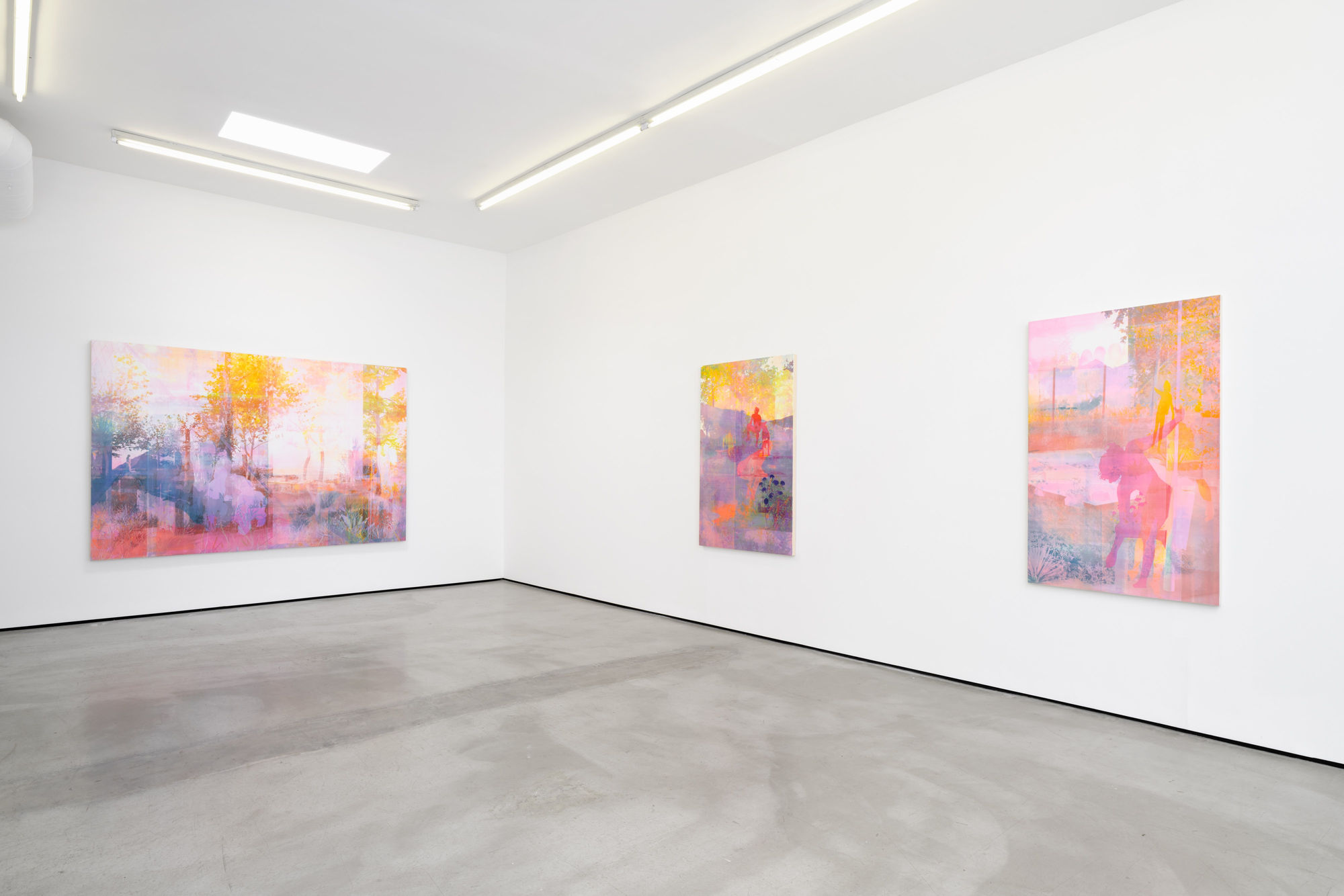 Installation view of Zoe Walsh: When the breezes start at M+B, 2023