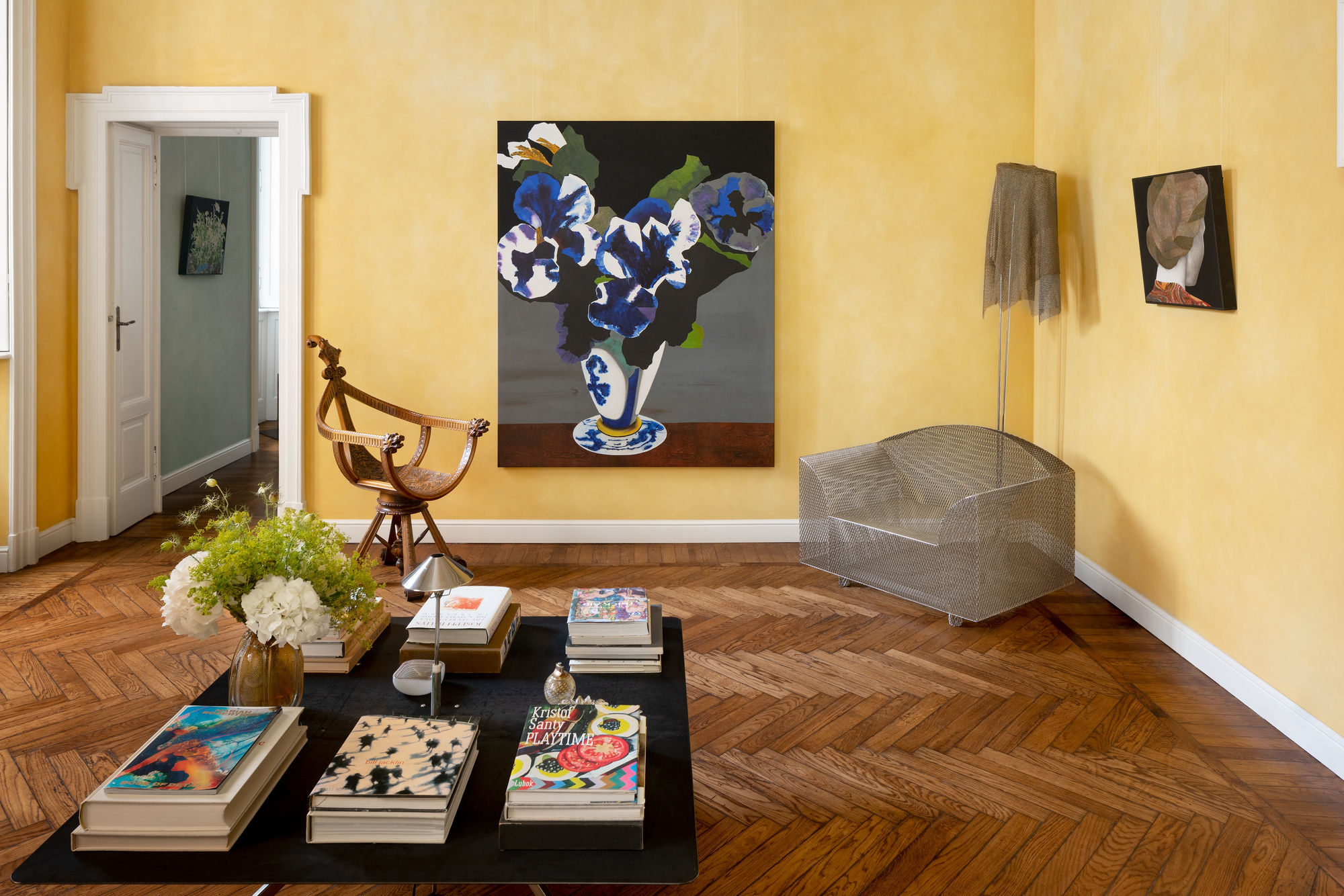 Installation view of Nocturnes: William Wright & Oxana Tregubova, Casa MB, Milan, Italy