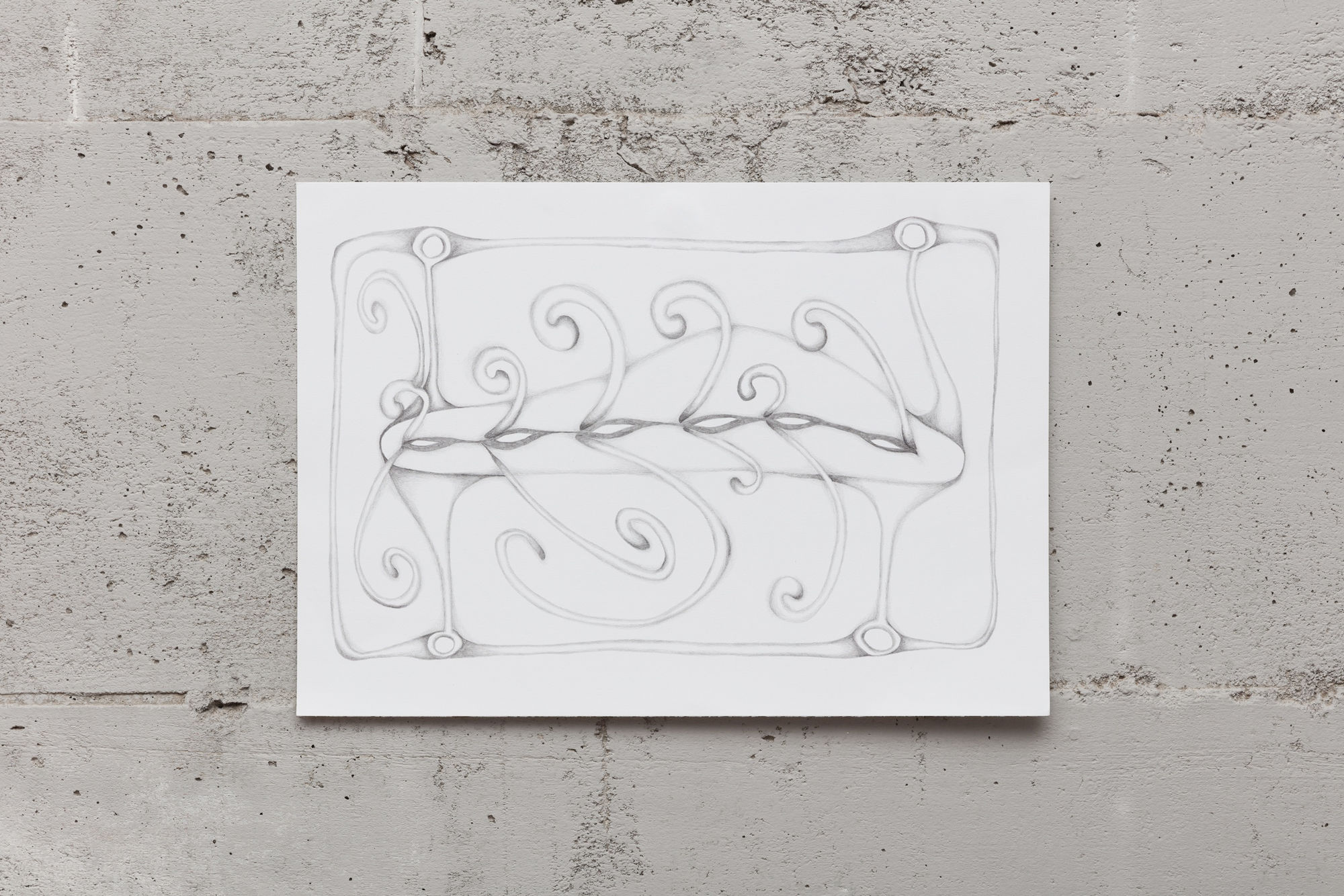 Amanda Fahur, Pouso conjunto, 2024, graphite on paper, 11 3/8 x 16 1/2 inches