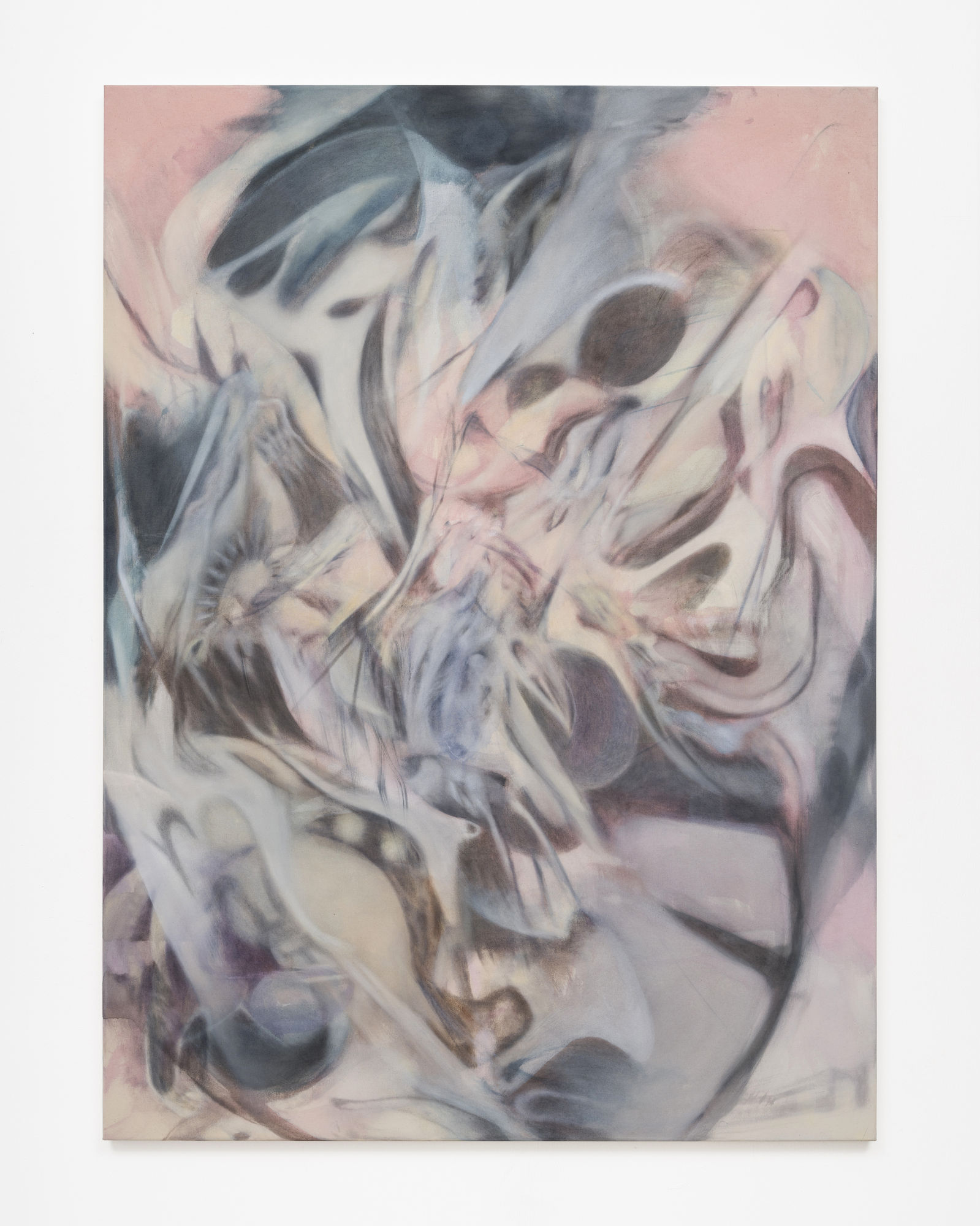 Kolja Kärtner Sainz, Untitled (Ears to Eyes), 2024, Oil and ink on canvas, 150 x 110 cm