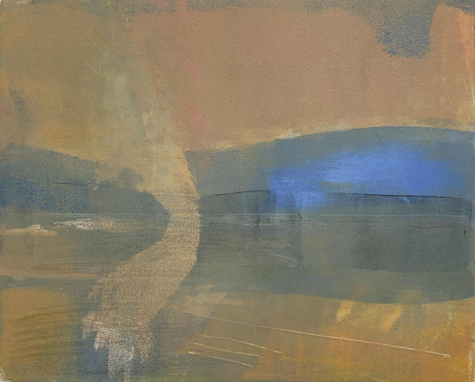 Kate McGloughlin, Summer Solace Series XI, 2022, rolled monotype on paper, 8" x 10" inches