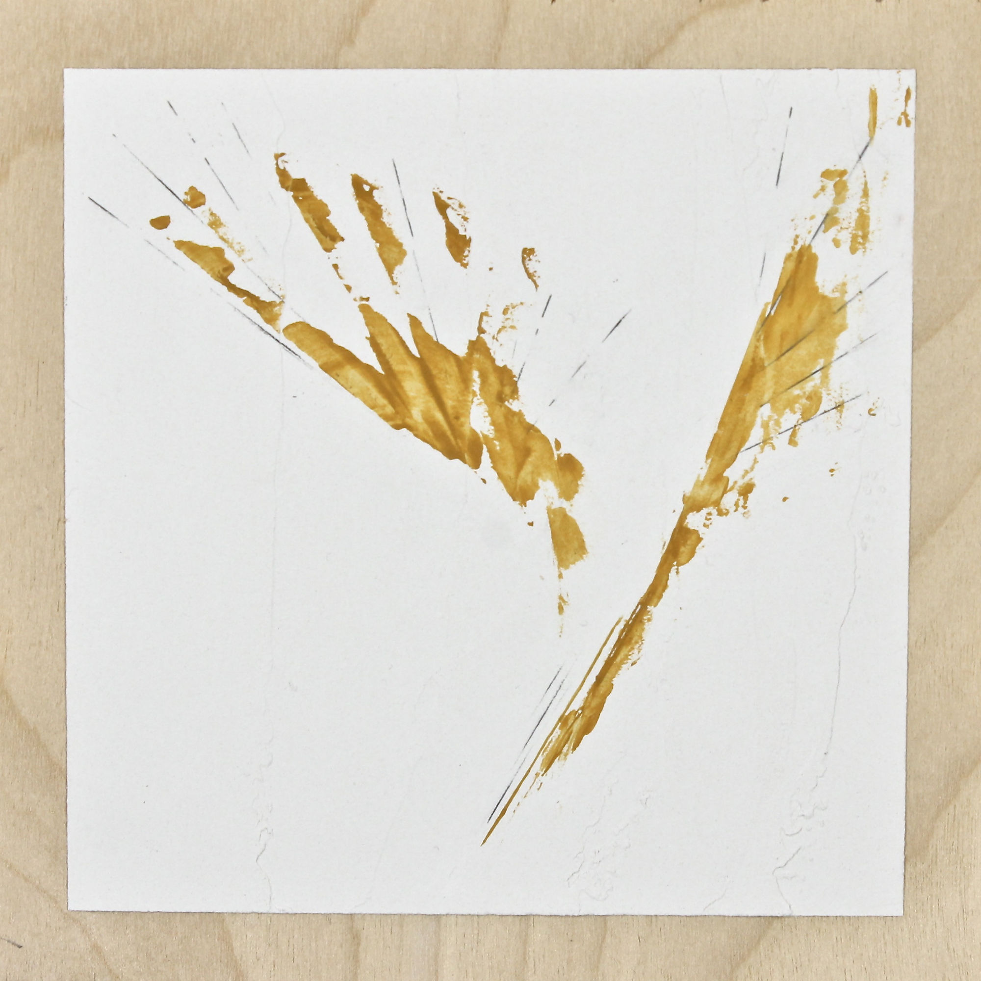 Gabriella Kirby, The Notes They Were Singing #1, 2021, Acrylic, graphite on plaster coated wood panel, 7" x 7" inches