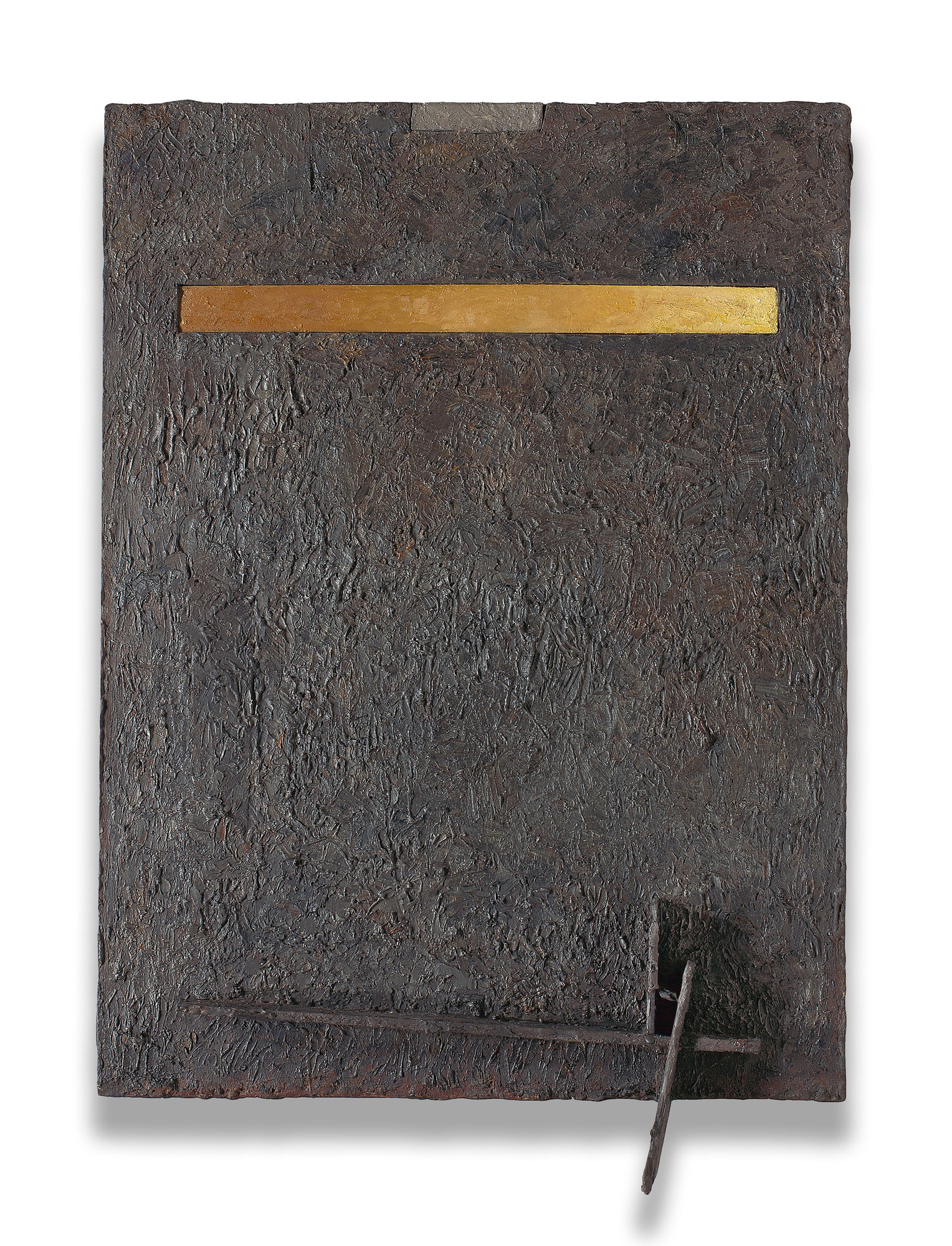 Brian Dickerson CROSS FIELD , 2024 oil with wood construction 33½ x 24 x 4 inches