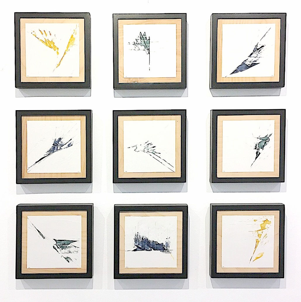 Gabriella Kirby, The Notes They Were Singing, Acrylic, ink wash, pastel, graphite on plaster coated wood panel , 6" x 6" inches