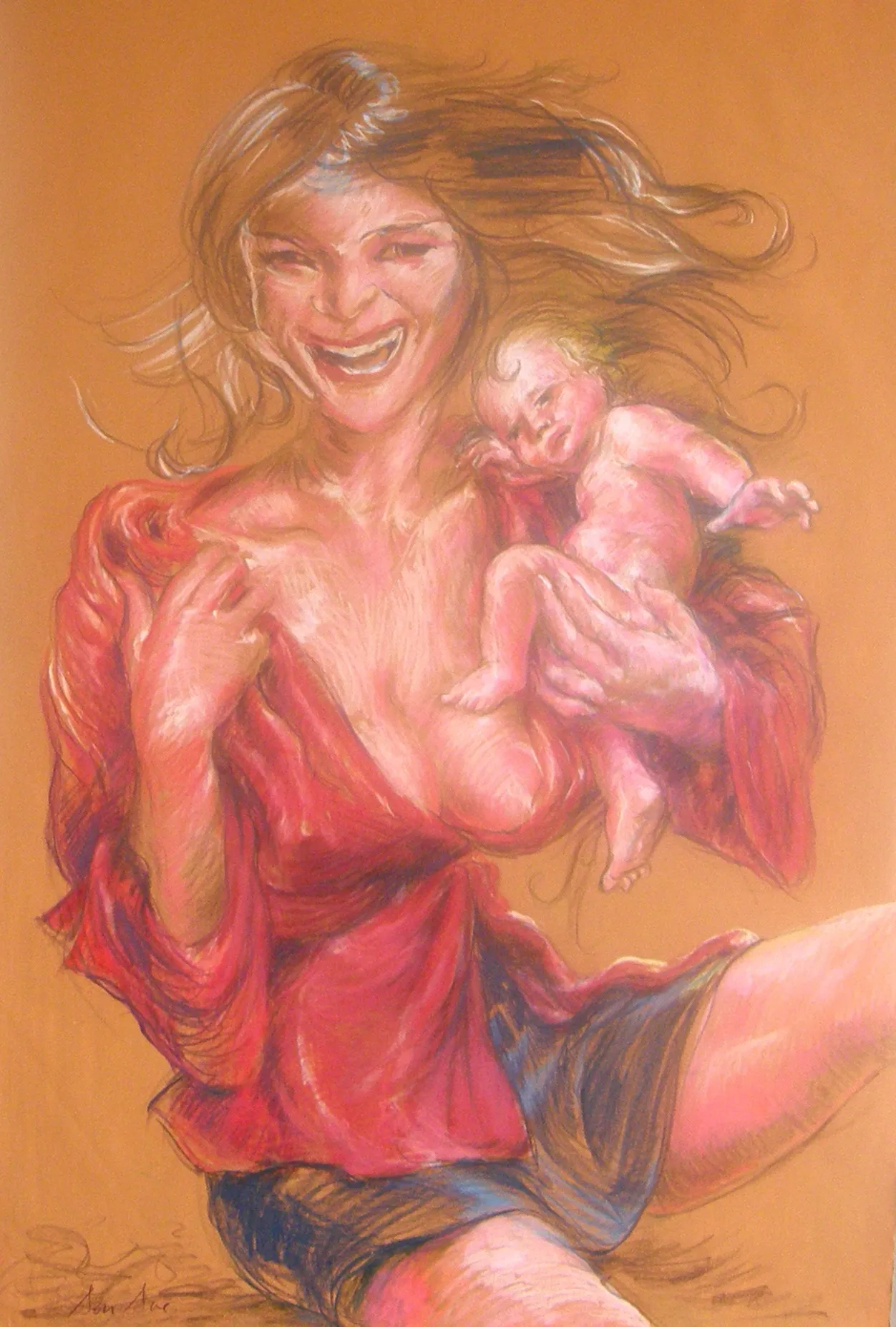 Don Doe Mother No. 9, 2005 Watercolor and pencil on paper 9 3/4 x 6 1/4 inches (24.8 x 15.9 cm.)