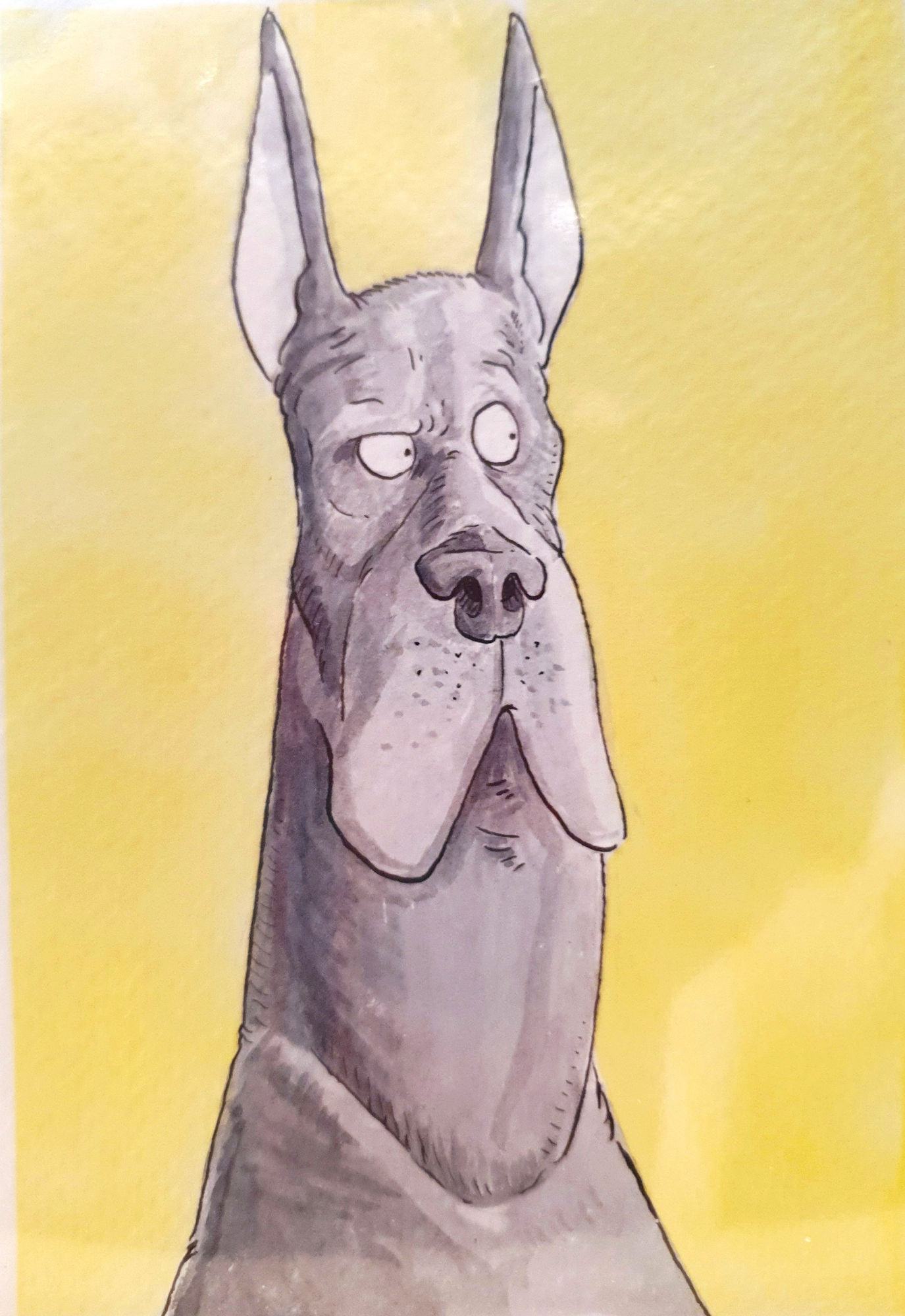gary miller alchemist gallery dingwall watercolour painting scottish artists great dane dog