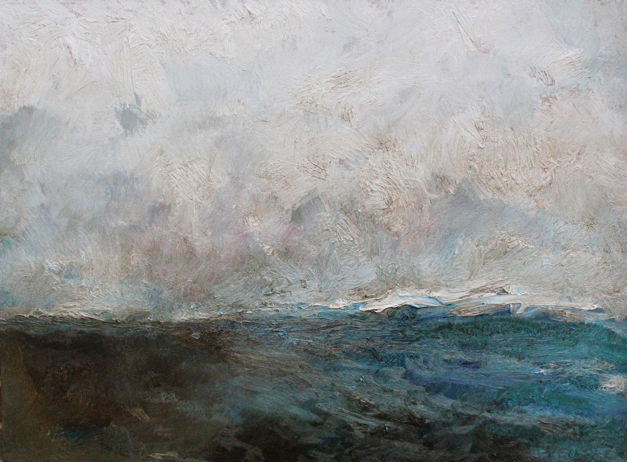 Large seascape oil painting by artist Stephen Charlton