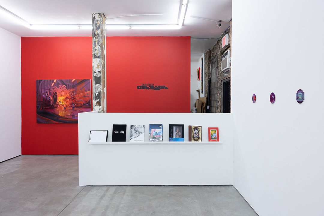 Installation view of Taylor Schultek painting exhibition 