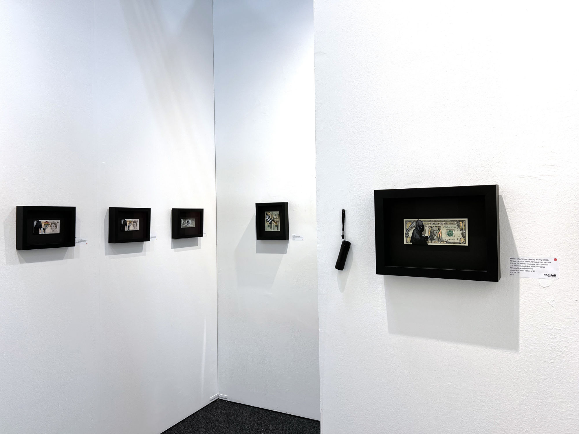 Installation image from Penny's booth at Art on Paper