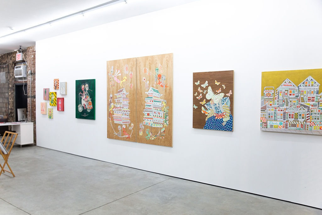 Installation shot of colorful Kefe exhibition