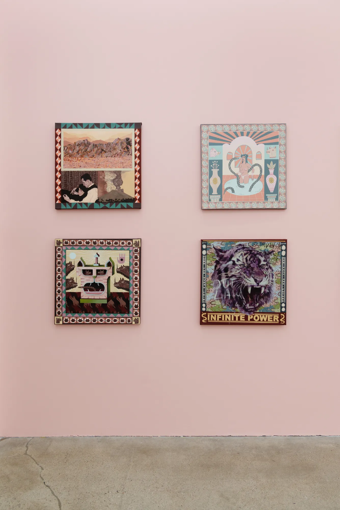 Installation view of Keya Tama's exhibition Where Our Worlds Meet at Harman Projects Los Angeles