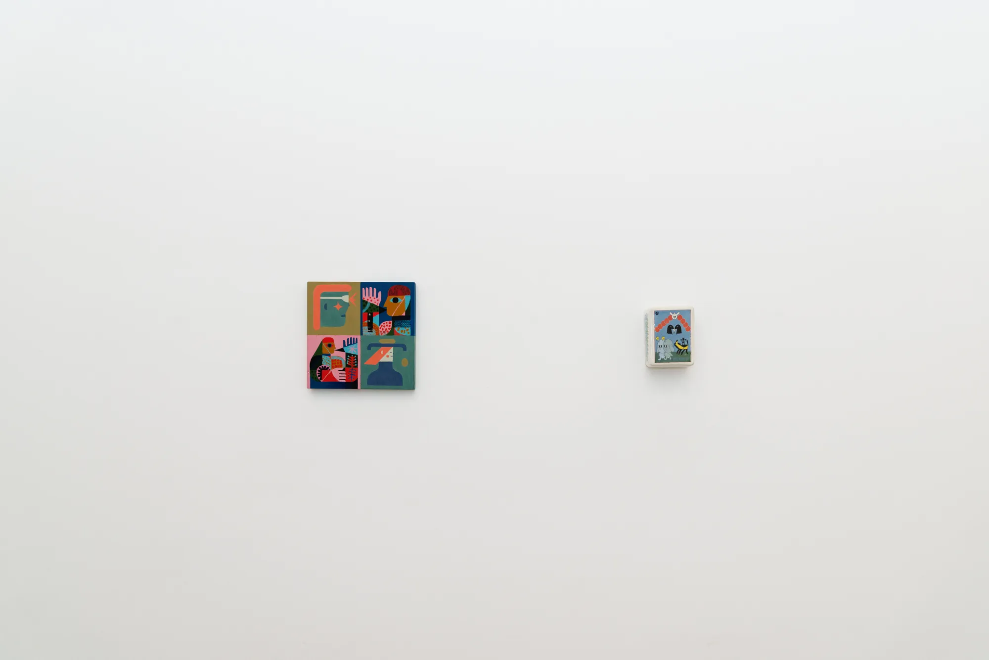 Installation view of Keya Tama's exhibition Where Our Worlds Meet at Harman Projects Los Angeles