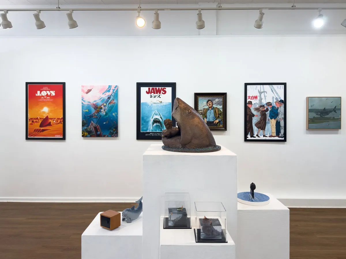 Installation view of the 2025 JAWS art show hosted by Harman Projects and CODA. Featuring a mix of painting and sculpture.