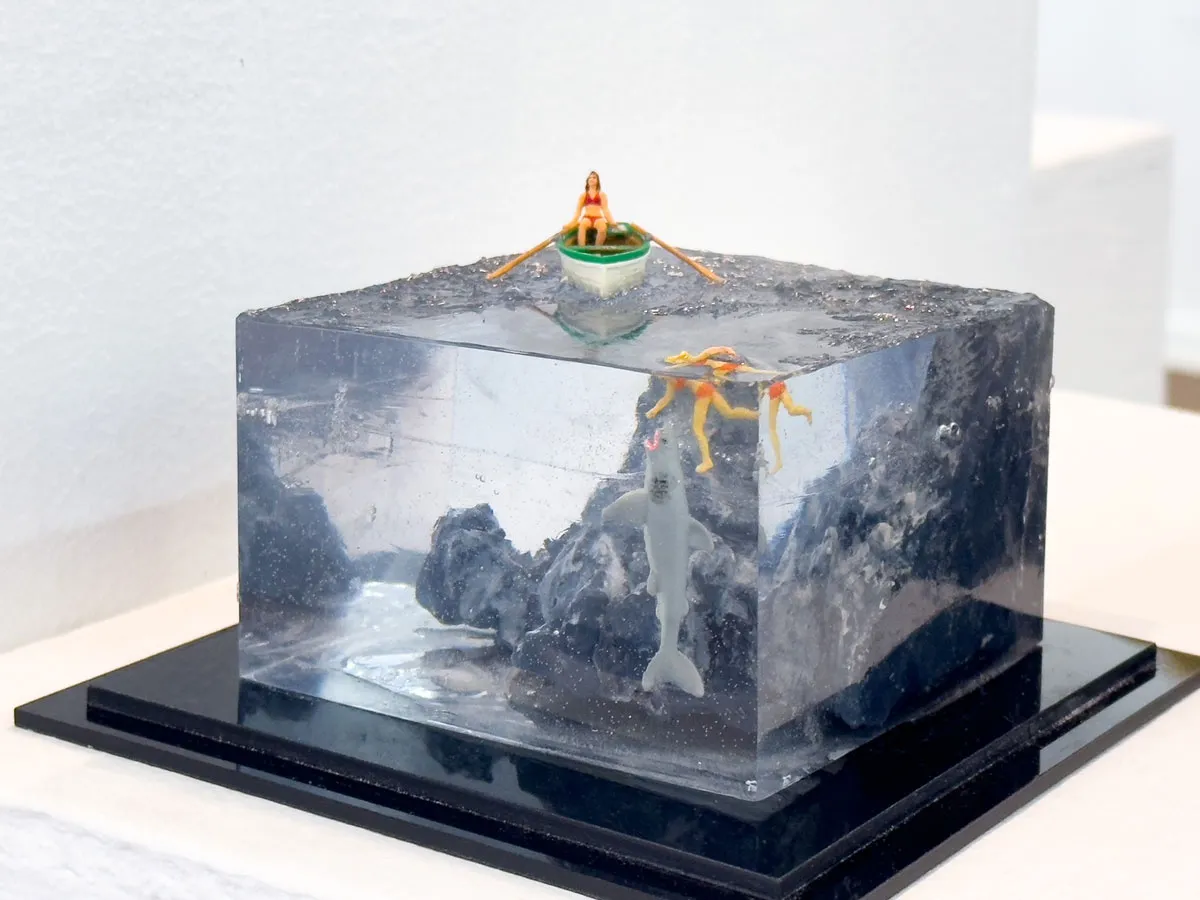 Installation view of the 2025 JAWS art show hosted by Harman Projects and CODA. Featuring work by Abigail Goldman.