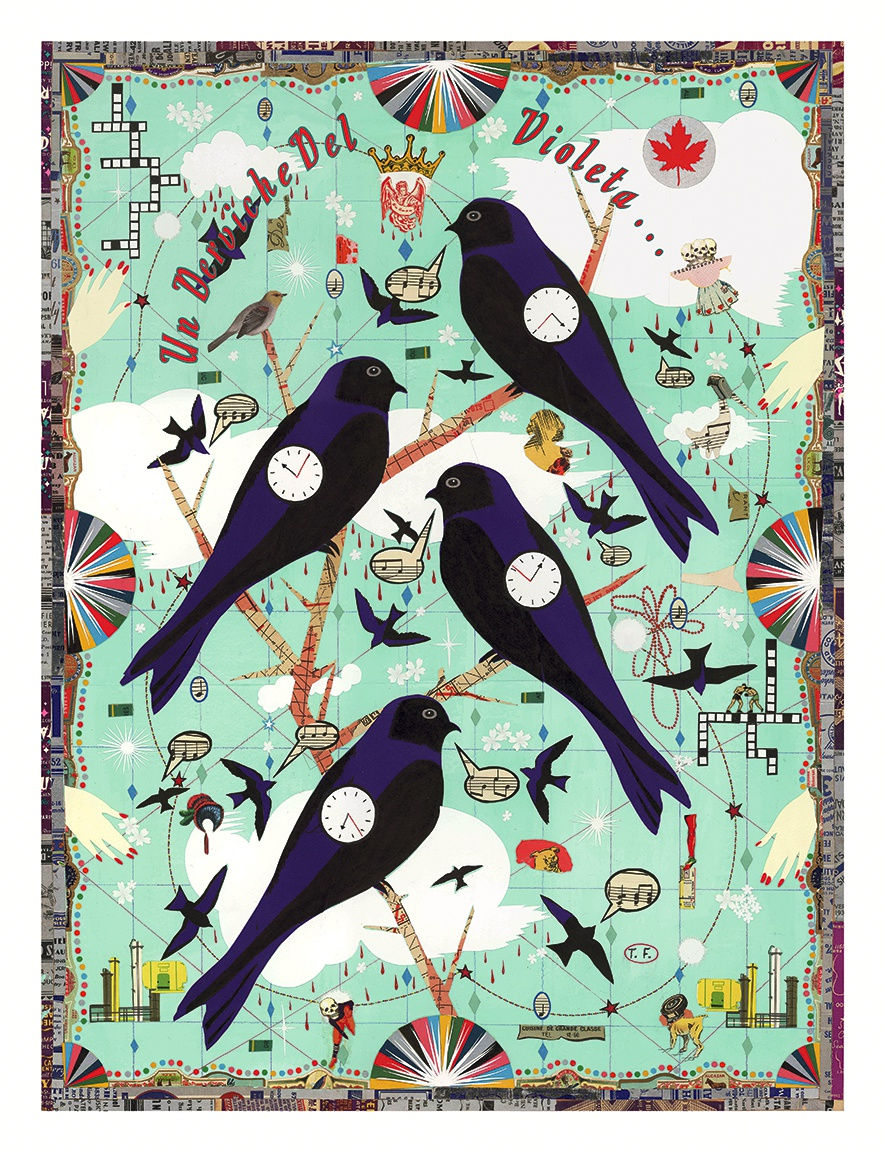 Tony Fitzpatrick Winter Martins (A Dervish of Violet), 2016