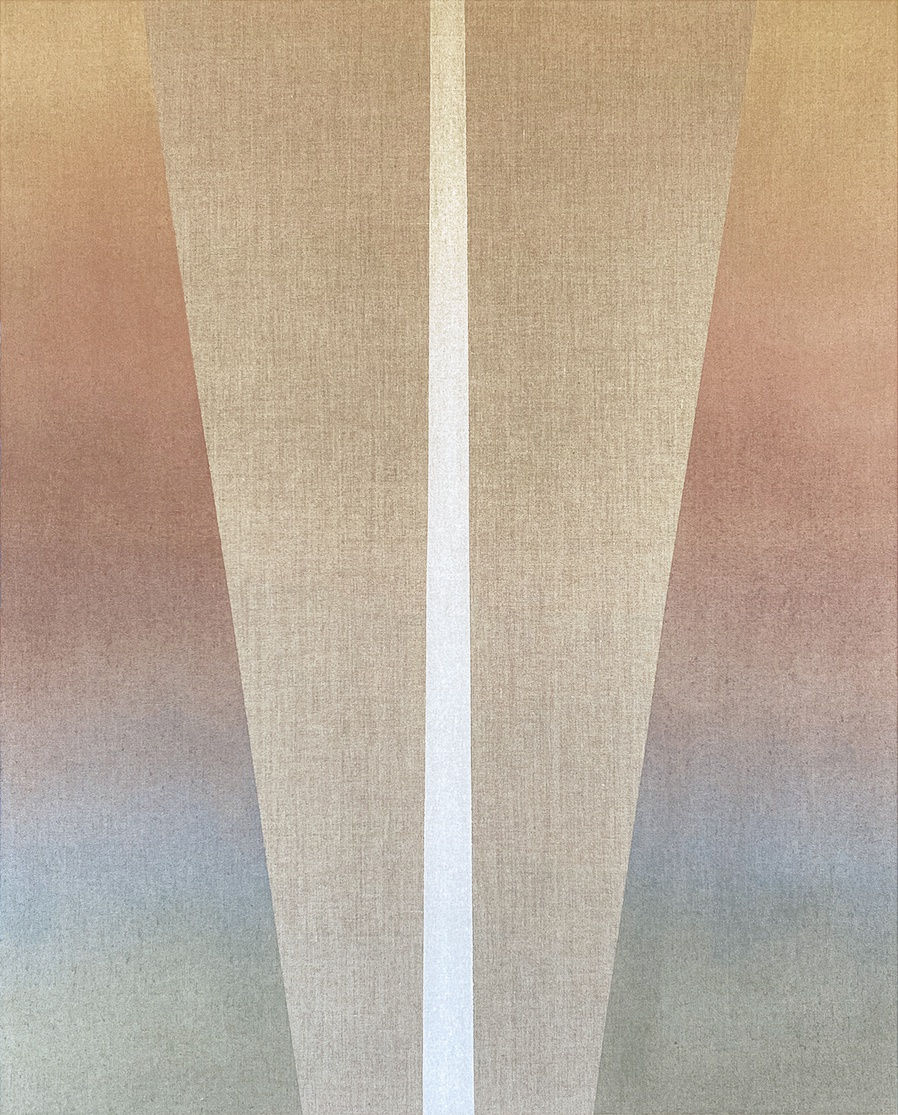 Rachel Garrard Uprise, 2021 Quartz and rock powder pigment on linen 70 1/8 x 55 7/8 in 178 x 142 cm