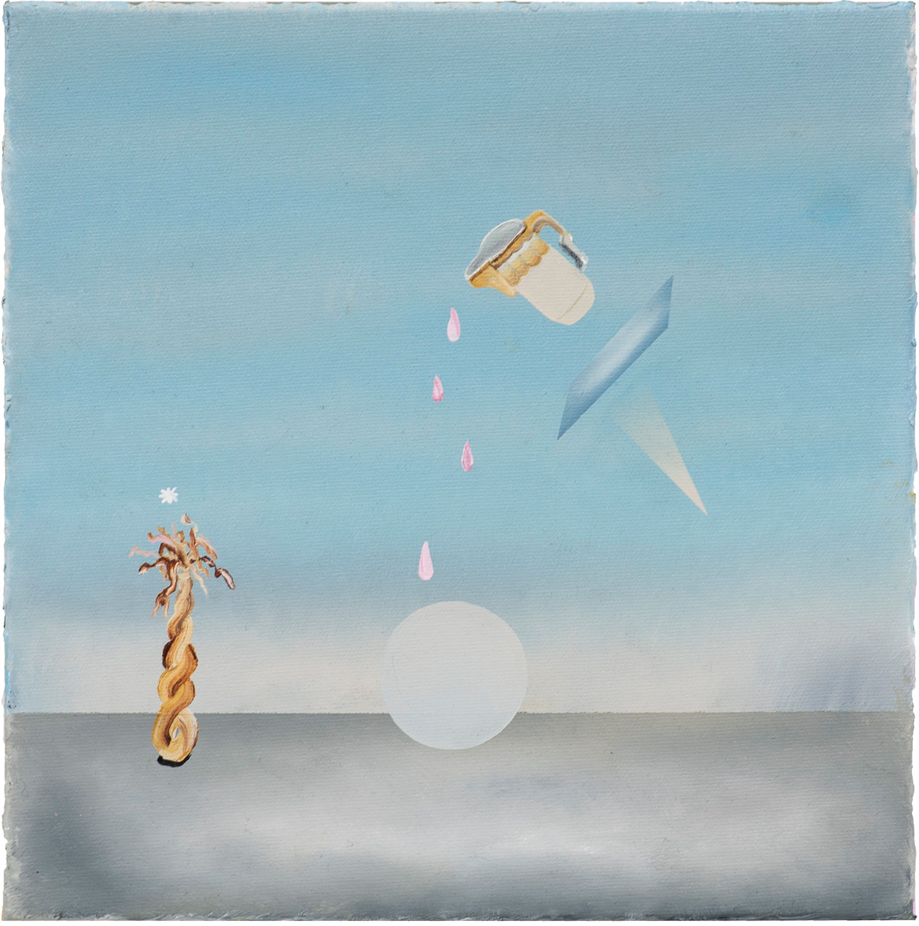 Rebecca Sharp A Hora do Planeta, 2023 Oil on canvas 9 7/8 x 9 7/8 in 25 x 25 cm