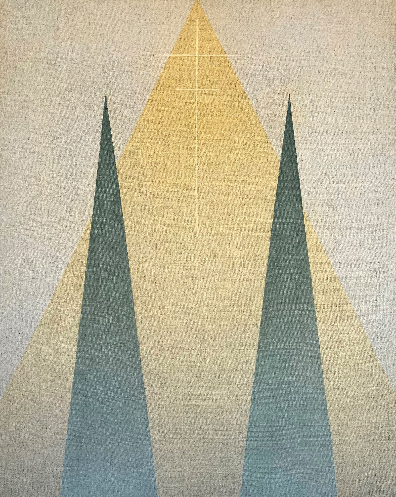 Rachel Garrard Apex, 202 3Rock powder pigment on linen 32 x 26 in 81.3 x 66 cm