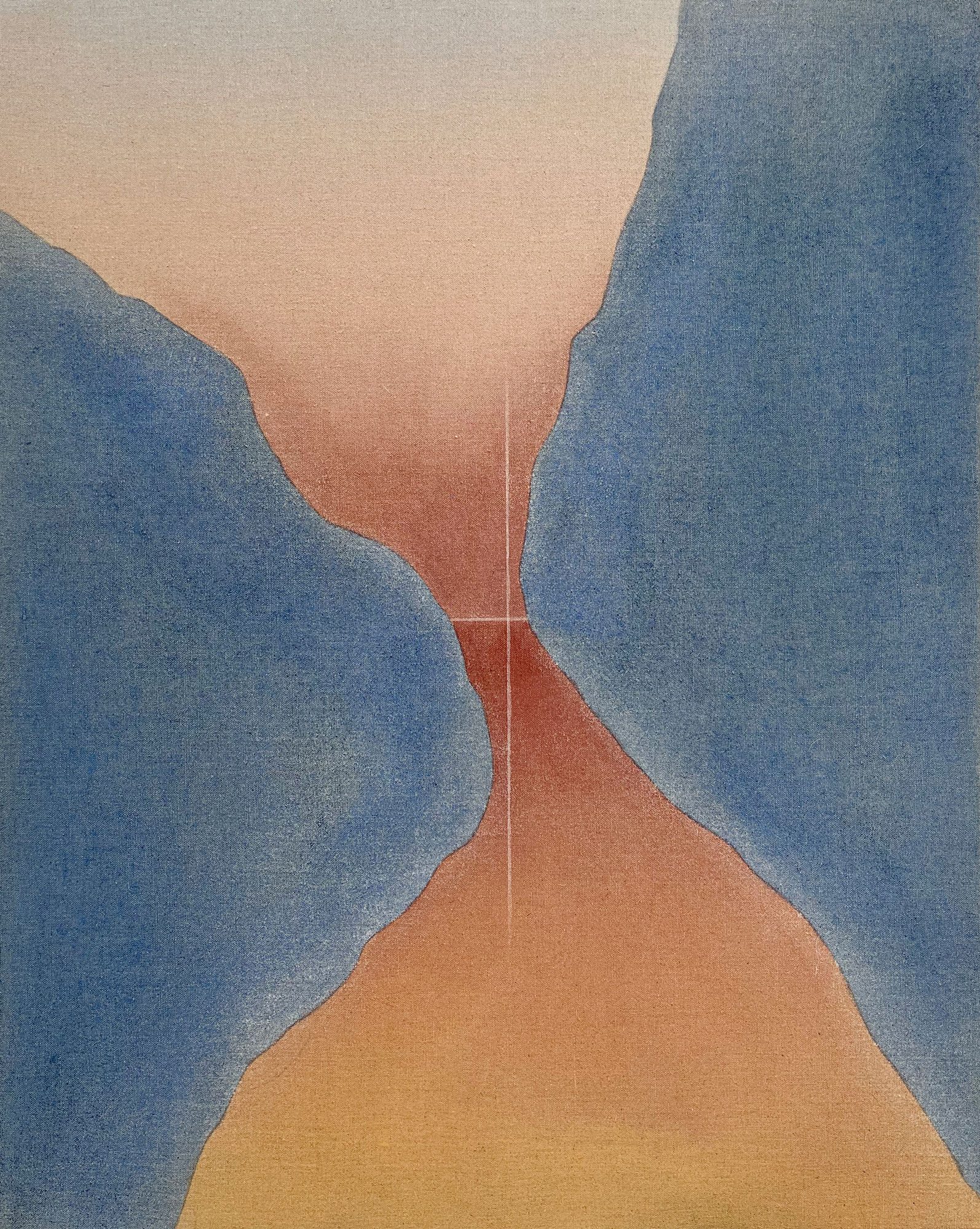 Rachel Garrard Morphose, 2023 Rock powder pigment on linen 32 x 26 in 81.3 x 66 cm