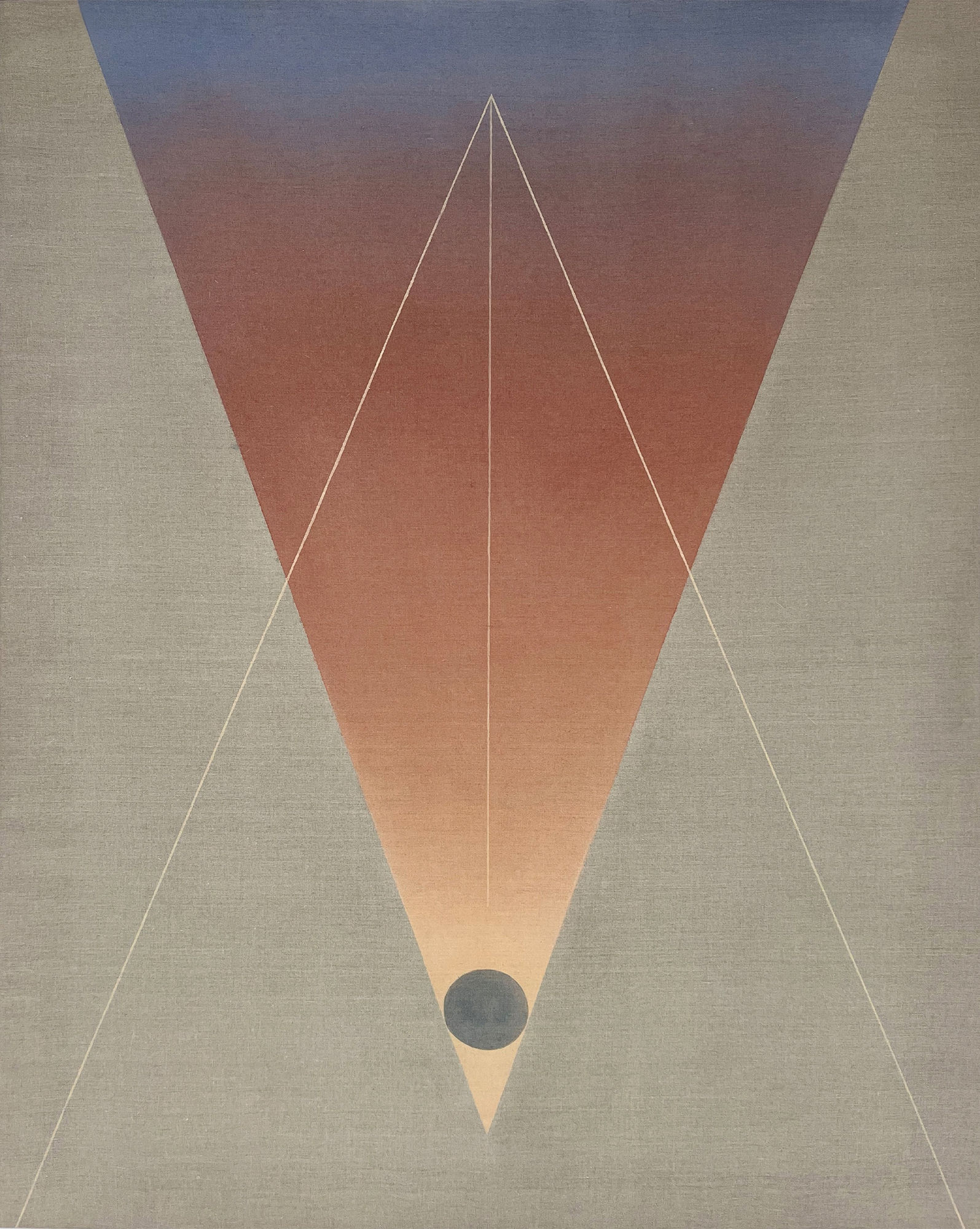 Rachel Garrard Enfolded, 2022 Rock powder pigment and black sand on linen 70 7/8 x 54 3/4 in 180 x 139.1 cm