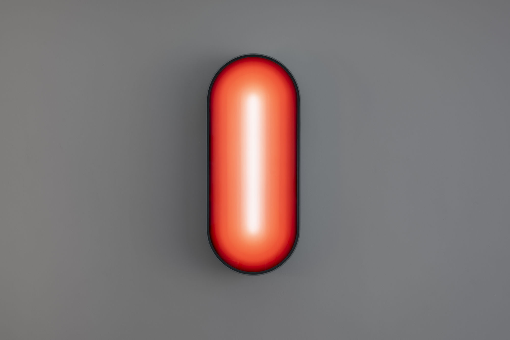 Phillip K. Smith III Sky Lozenge - Variant 2:1, 2023 Aluminum, glass, automotive paint, electronic components, unique color choreography 42 x 18 x 6 1/4 in 106.7 x 45.7 x 15.9 cm