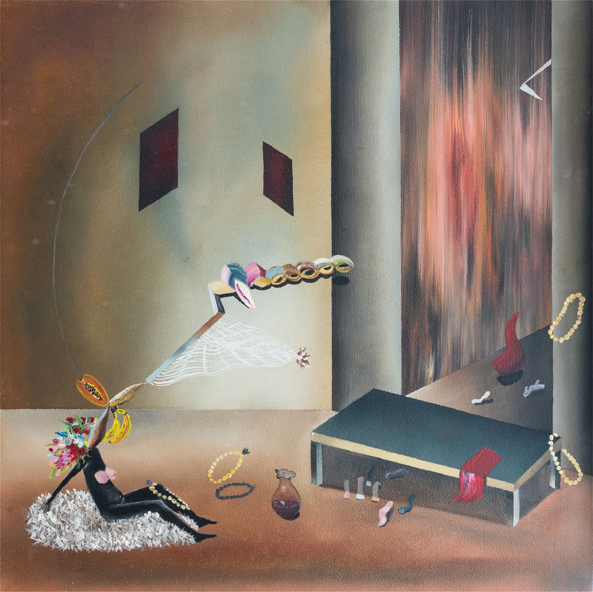 Rebecca Sharp Fruit Silicone, 2023 Oil on canvas 10 x 10 in 25.4 x 25.4 cm