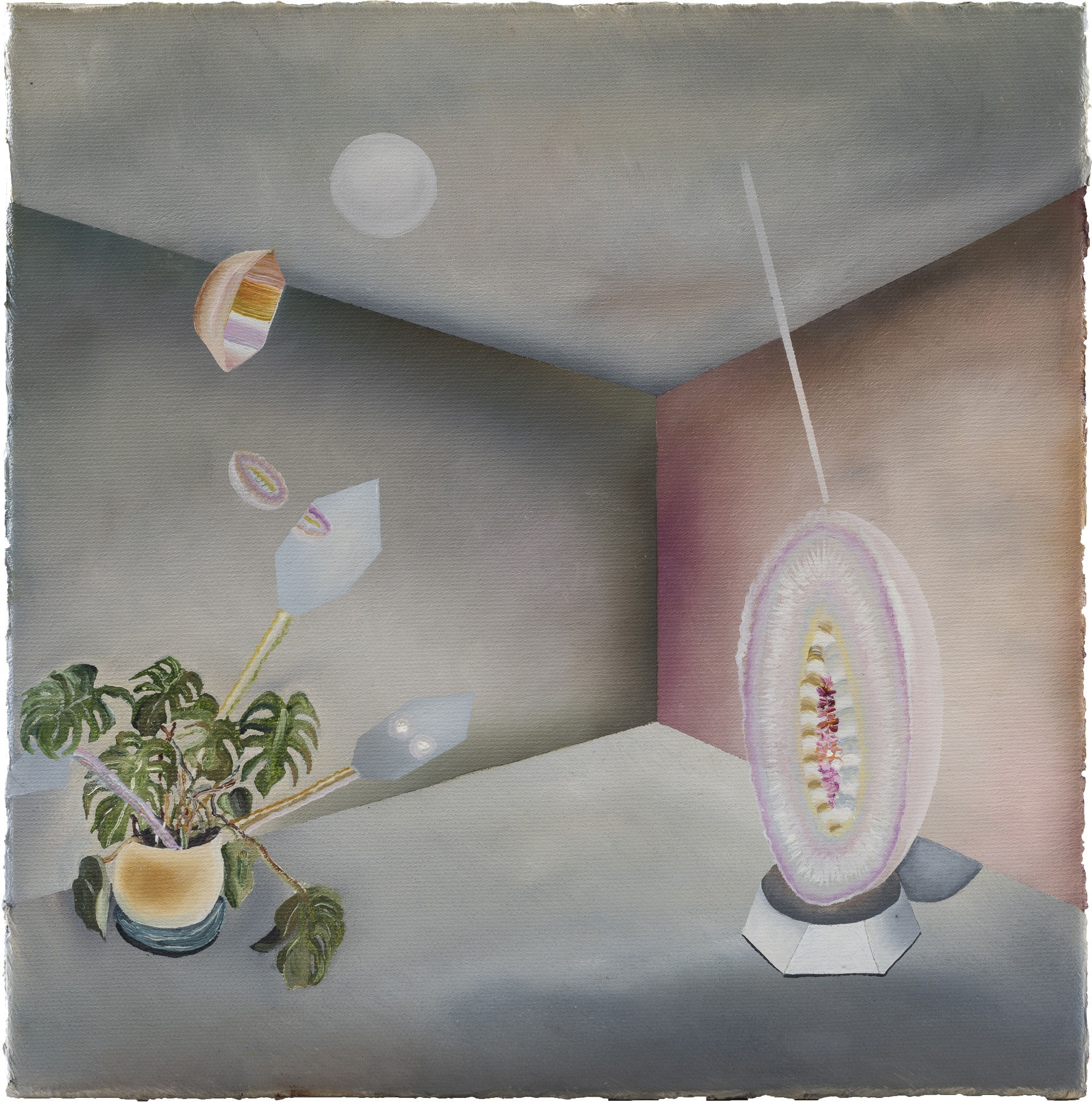 Rebecca Sharp Access Luminous, 2023 Oil on canvas 10 x 10 in 25.4 x 25.4 cm