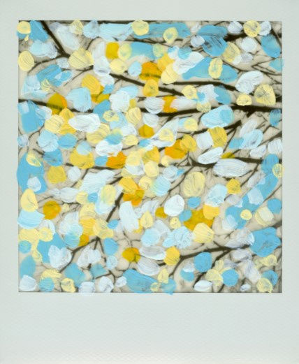 Michael De Feo Untitled, 2021 Acrylic on polaroid 4 1/4 x 3 1/2 in 10.8 x 8.9 cm