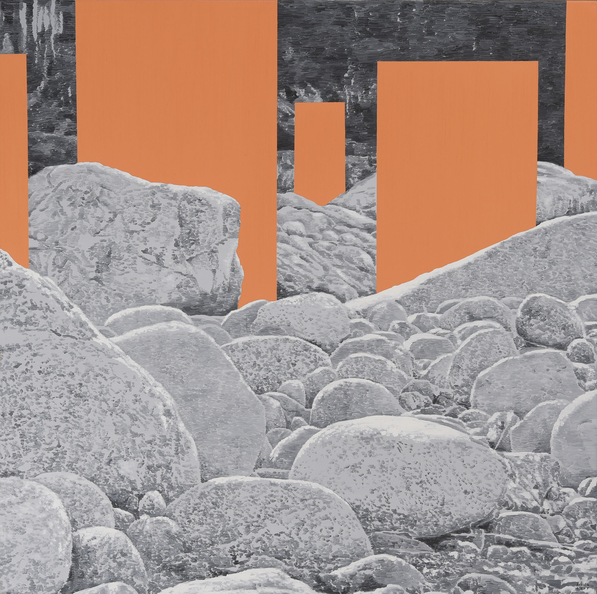 Marcos Acosta Paradox IX, 2017 Oil on canvas 39 3/8 x 39 3/8 in 100 x 100 cm